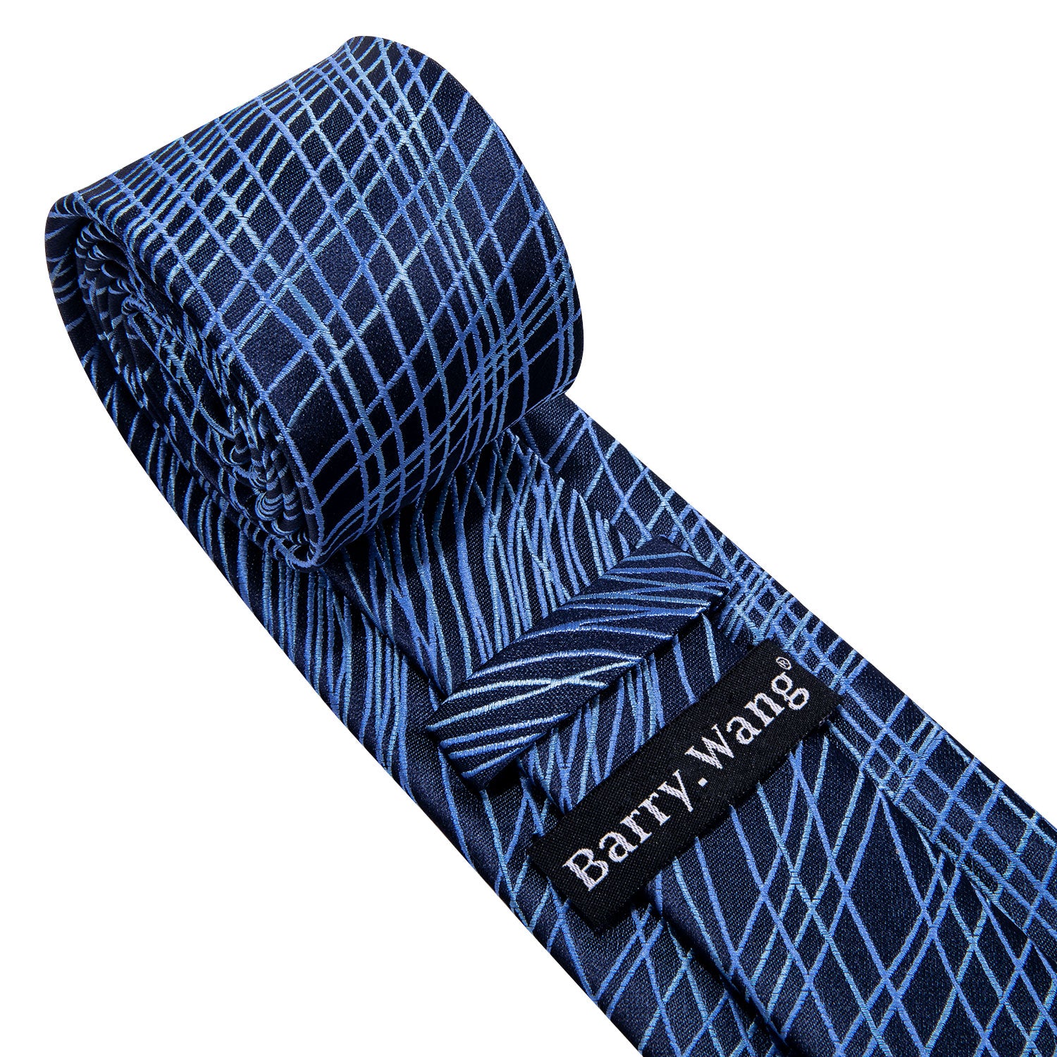 Blue Novelty Silk Tie Hanky Cufflinks Set