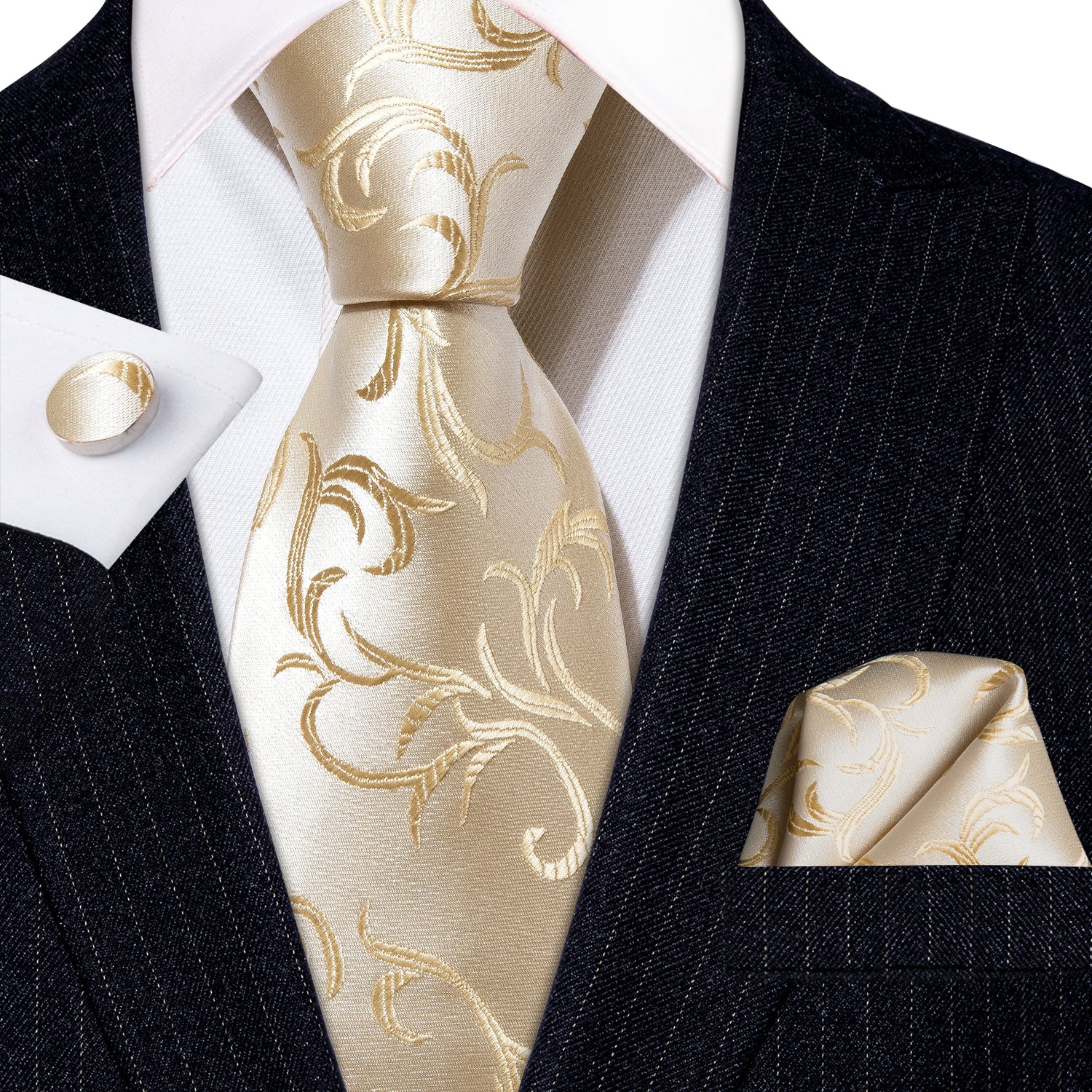 champagne skinny ties