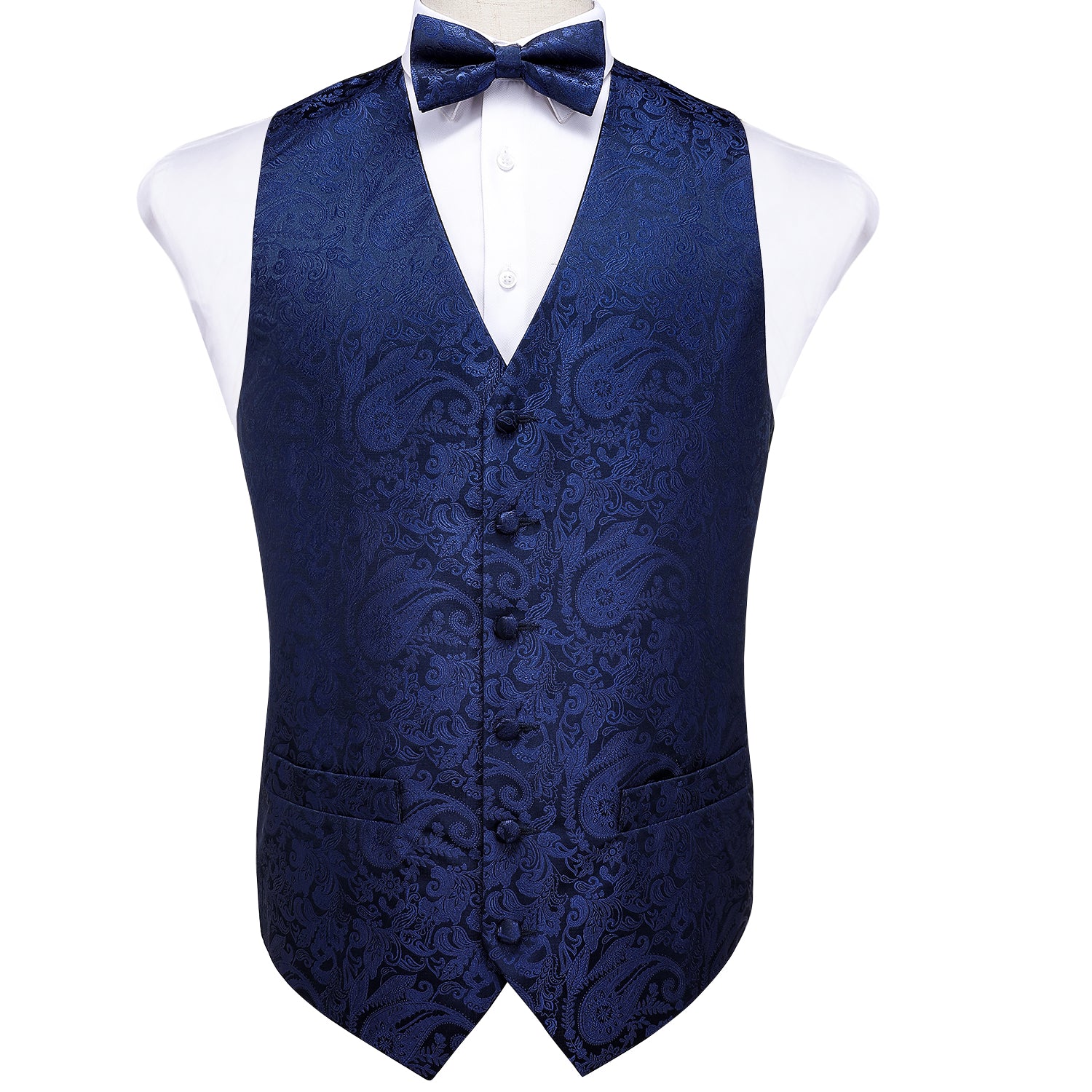 navy blue suit vest
