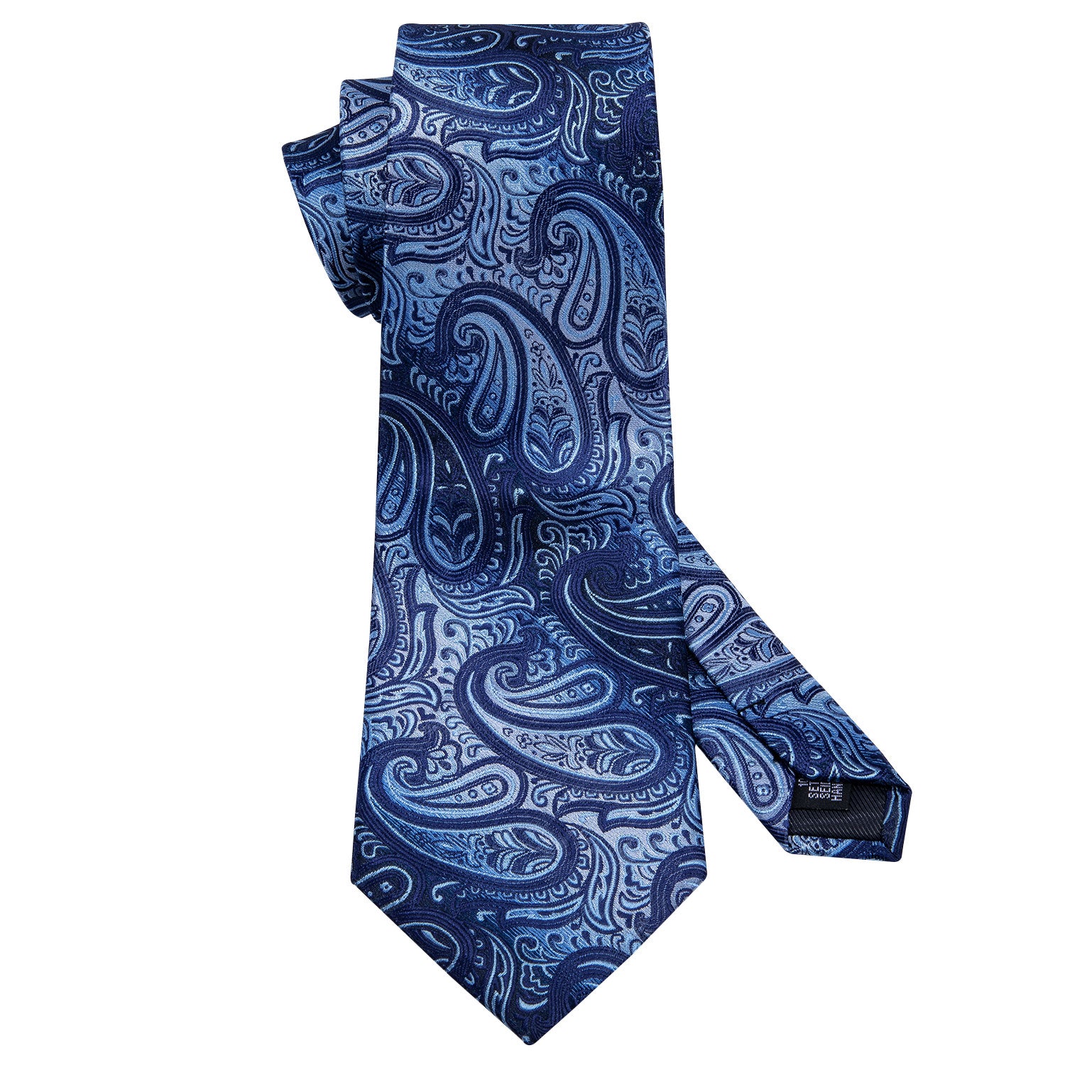 Light Blue Paisley Men's Necktie slate blue tie