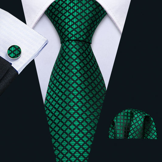 Green Plaid Tie