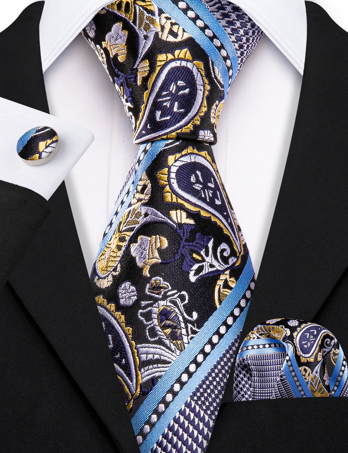 light blue floral tie