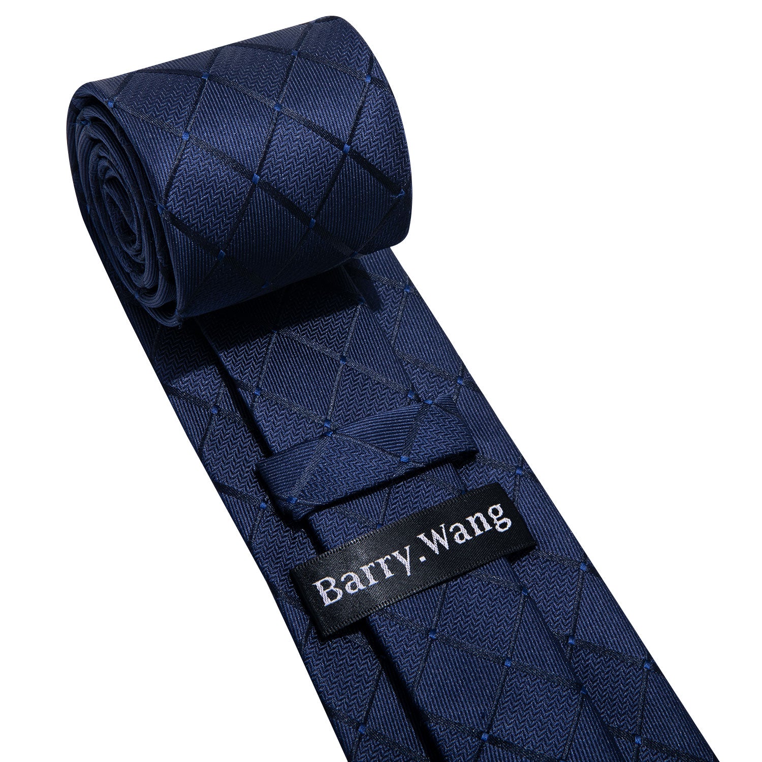 Fanstastic Blue Plaid Tie Pocket Square Cufflinks Set