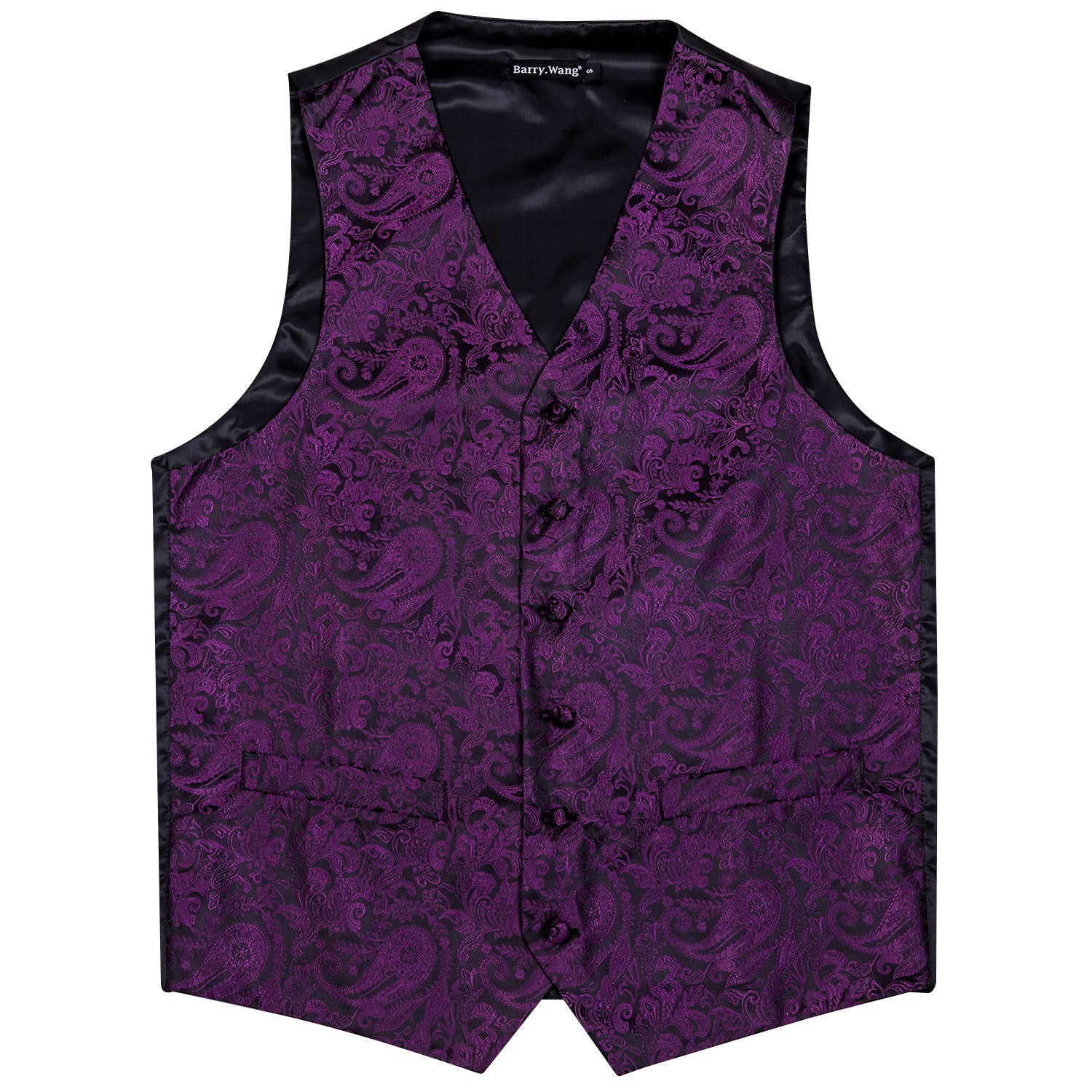 single dark purple vest  formal vest and ties