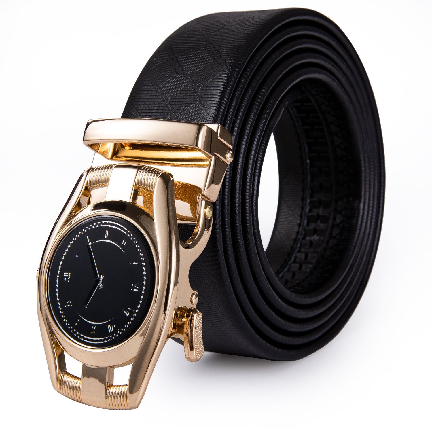 New Gold Watch Design Genuine Leather Belt 110cm-160cm