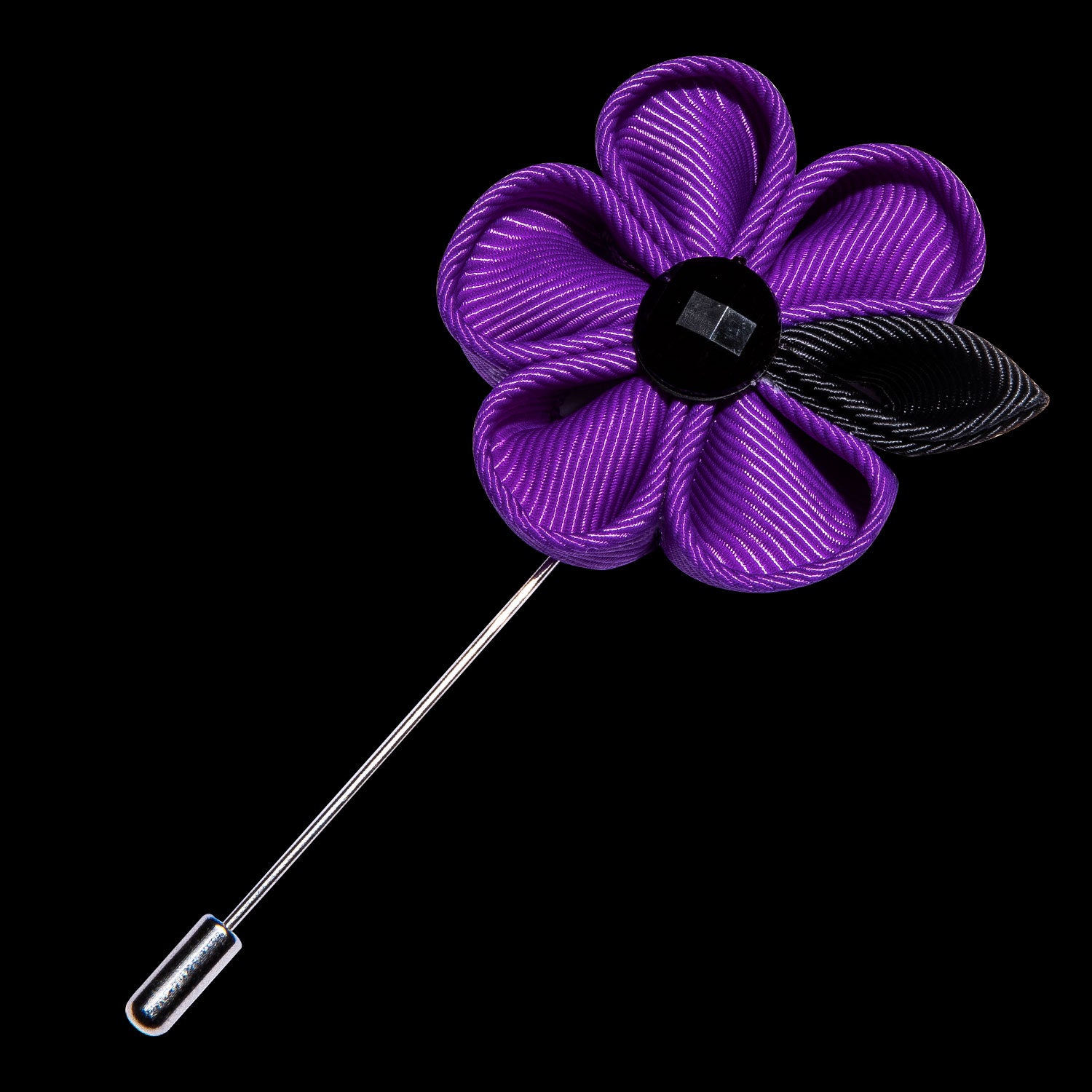 Novelty Purple Black Flower Boutonniere Men's Brooch Best Man Accessories