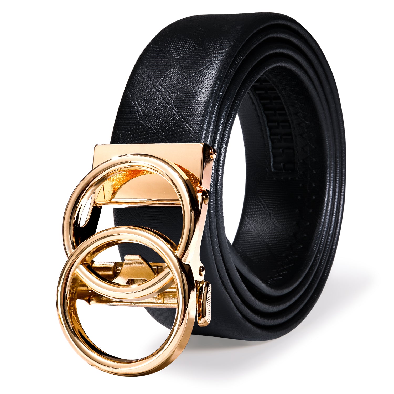 Luxury Circle Metal Buckle Genuine Leather Belt 110cm-160cm