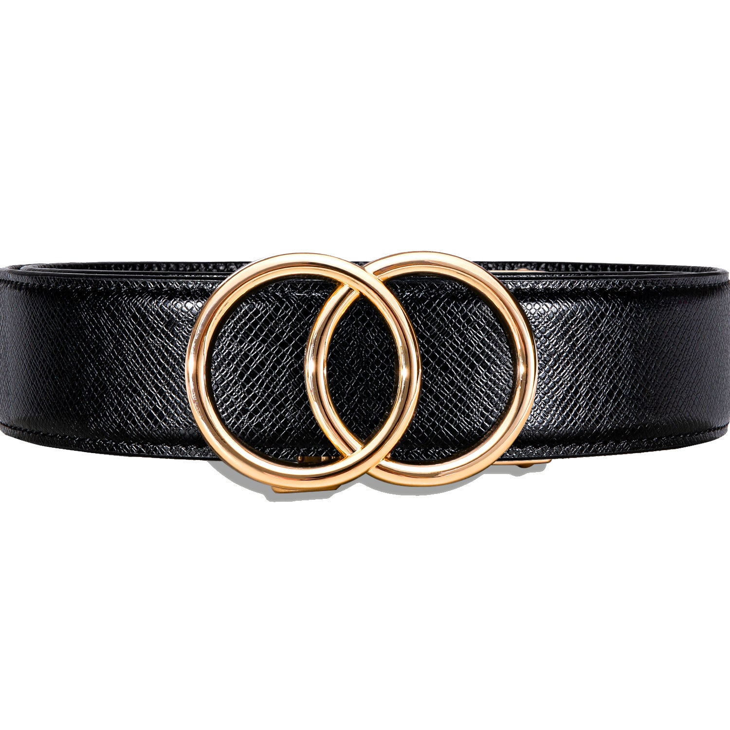 Barry.wang Men's Belt Metal Circle Buckle Genuine Leather Belt 110cm-160cm