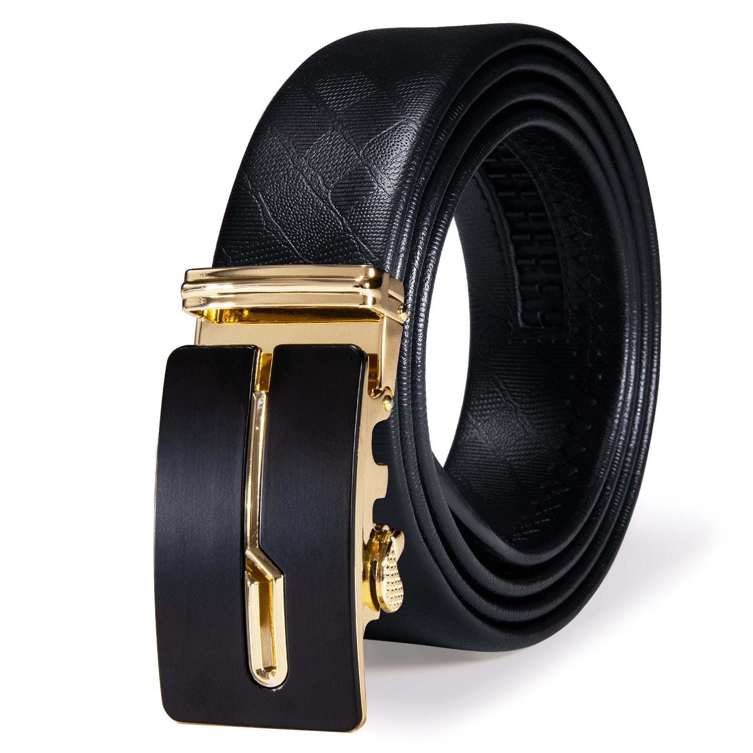New Novelty Golden Metal Buckle Genuine Leather Belt