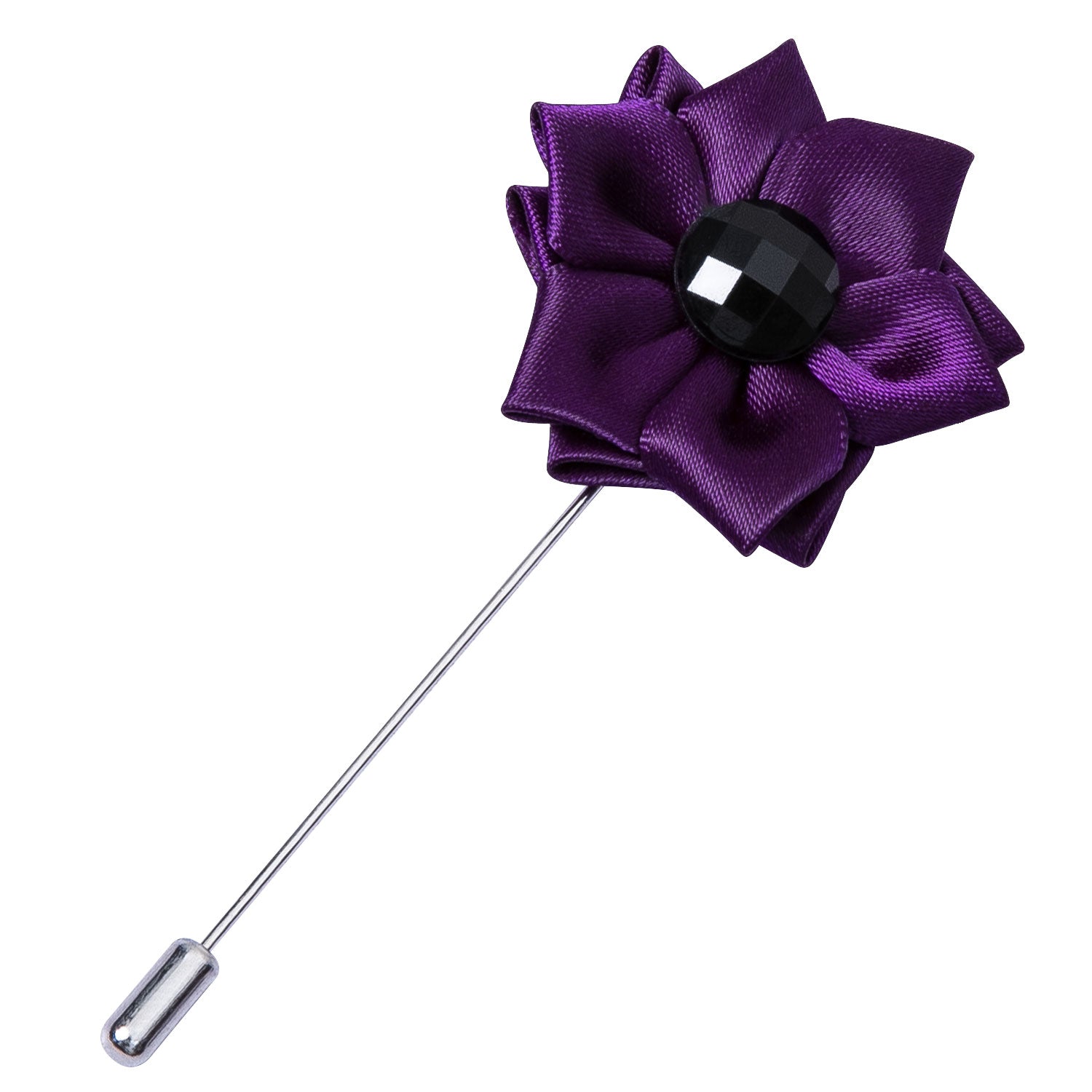Novelty Deep Purple Floral Lapel Pin