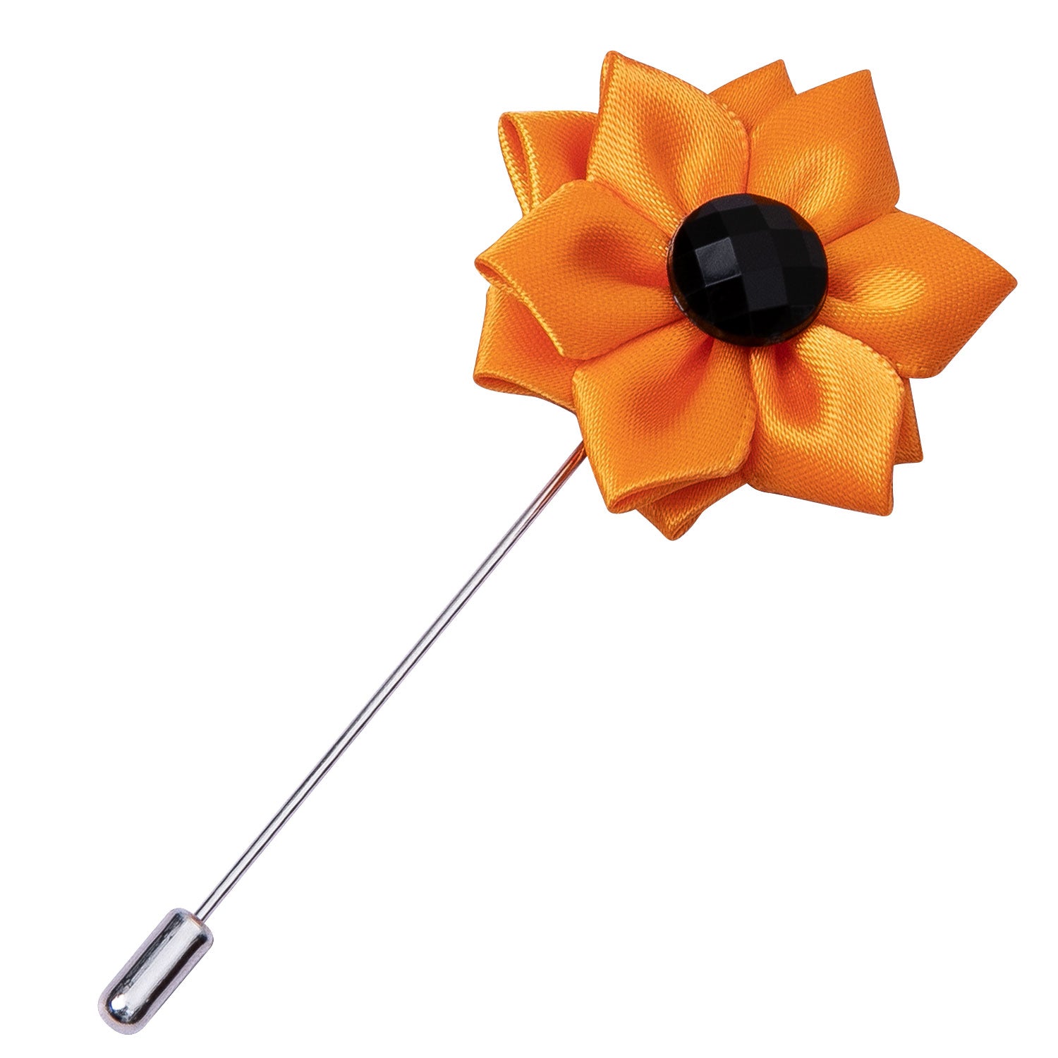Novelty Orange Floral Lapel Pin