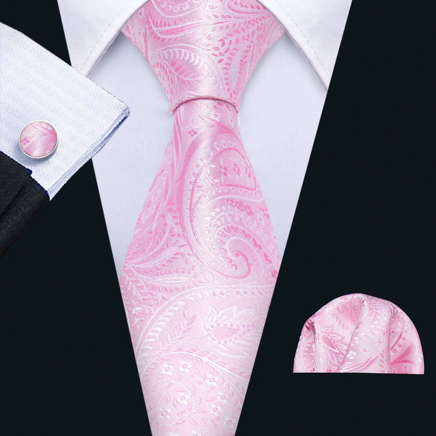 Pink Floral Men's Tie