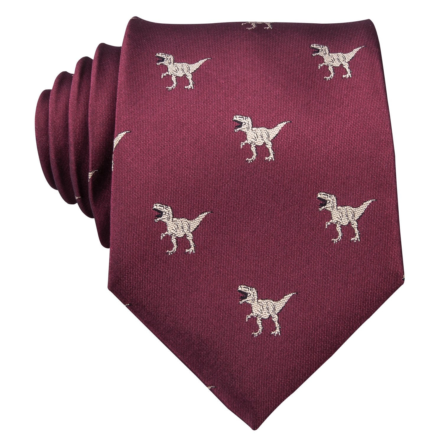Burgundy Novelty Silk Men's Tie Hanky Cufflinks Set - barry-wang