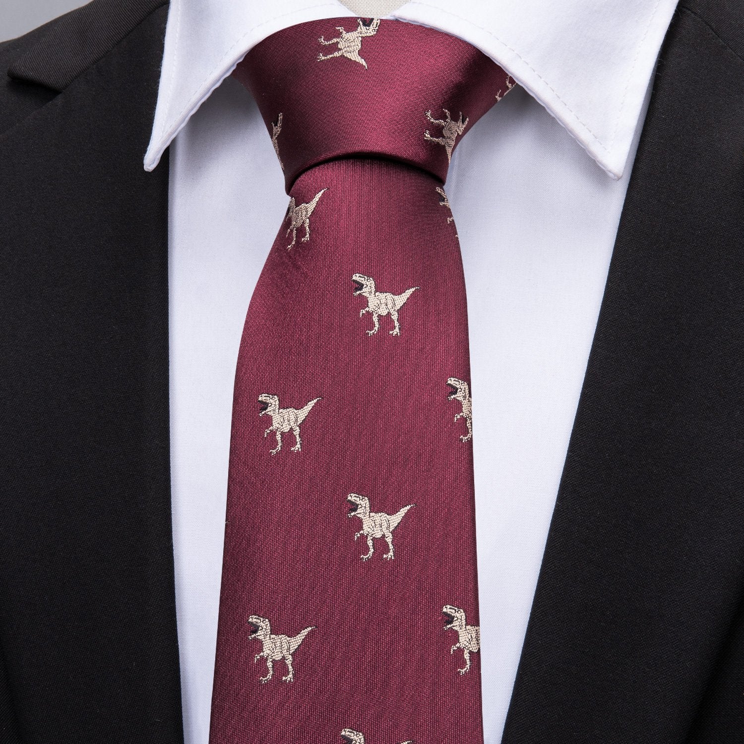 Burgundy Novelty Silk Men's Tie Hanky Cufflinks Set - barry-wang https://cloud.video.taobao.com/play/u/2421400799/p/1/e/6/t/10301/244633406699.mp4
