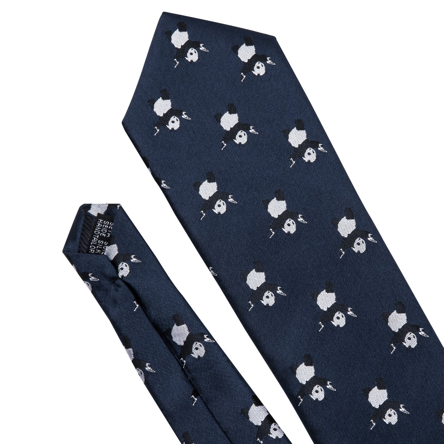 Dark Blue Men's Necktie Panda Pattern men's necktie 