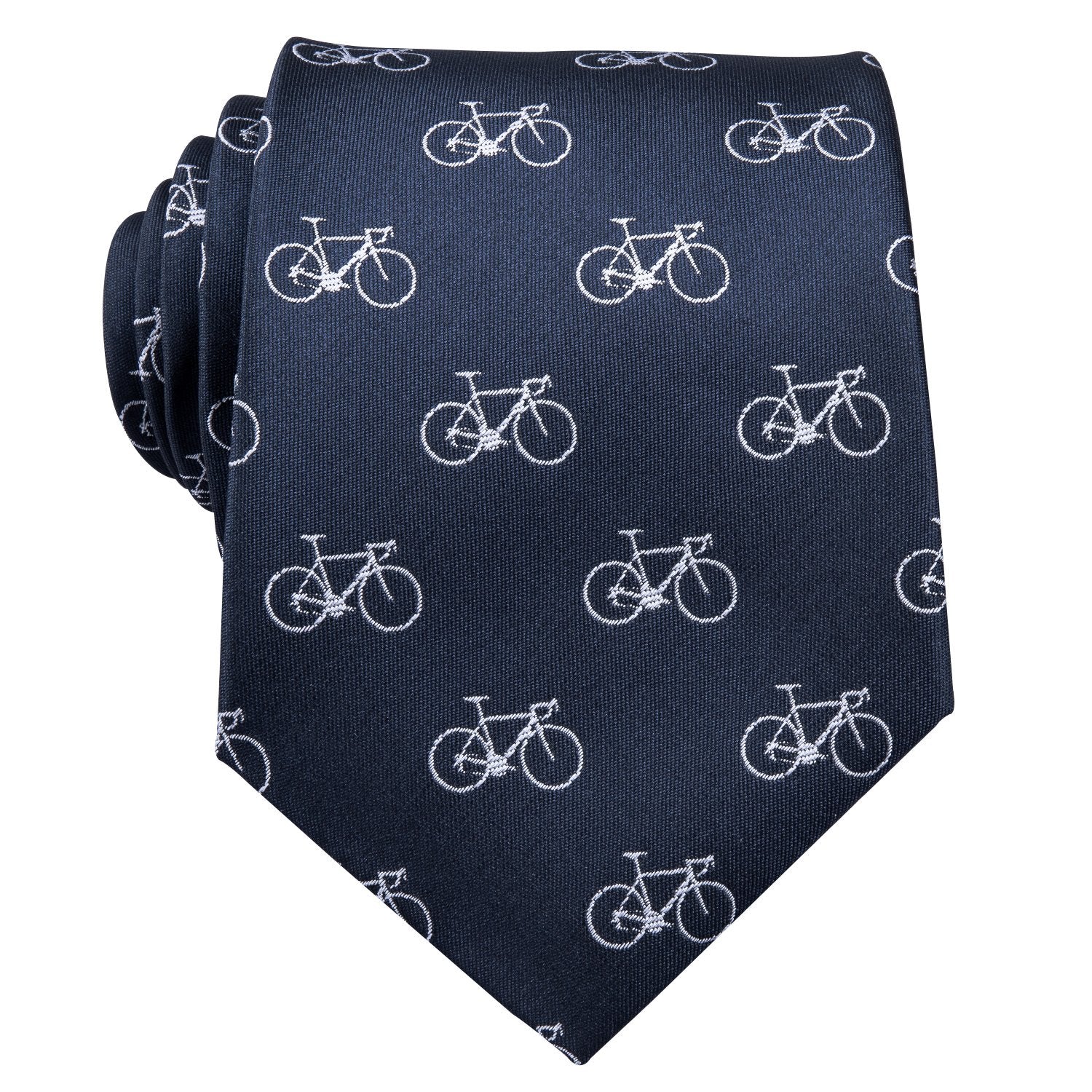Bike Deep Blue Novelty Silk Men's Tie Hanky Cufflinks Set - barry-wang