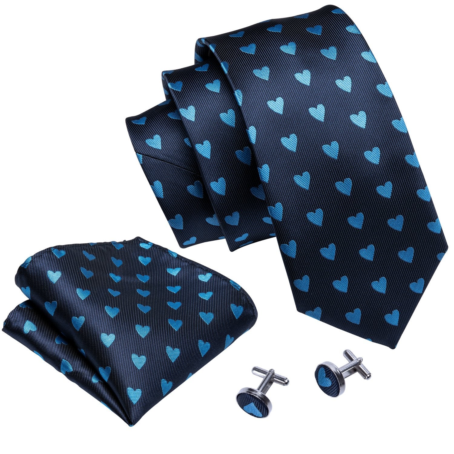 blue satin tie