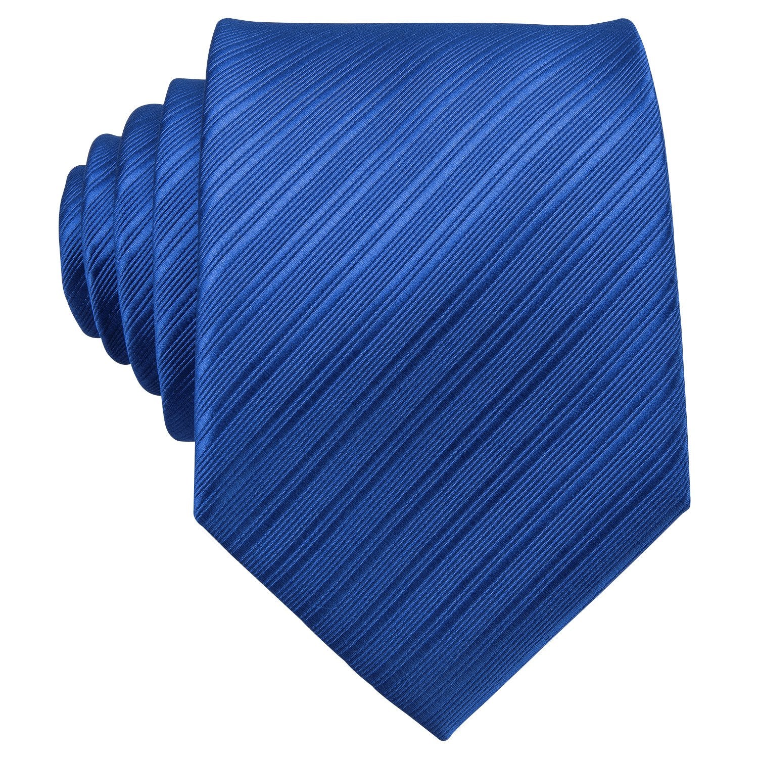 Blue Striped Silk Men's Tie Hanky Cufflinks Set - barry-wang