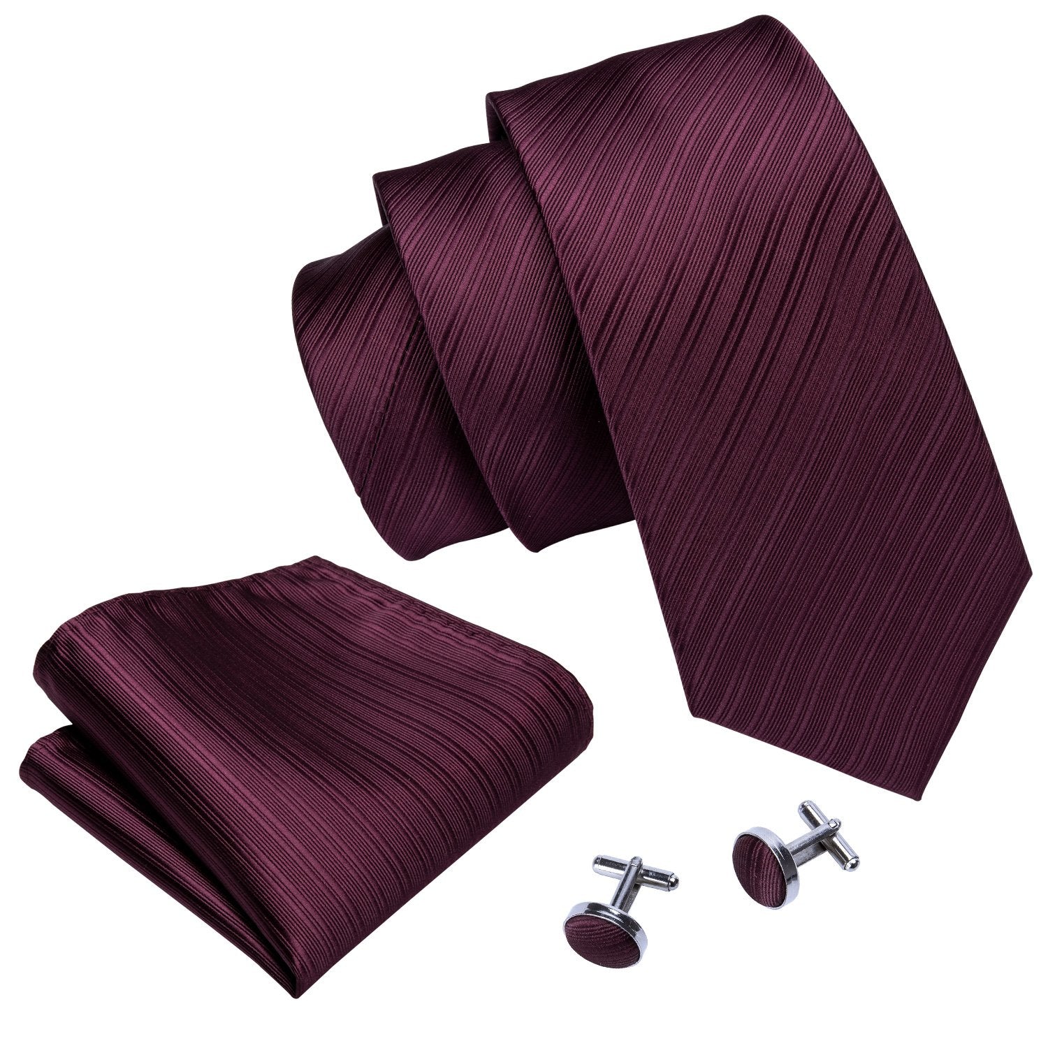 burgundy silk tie