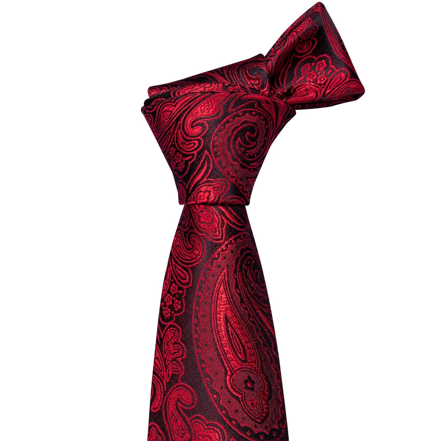 Black Red Silk Necktie