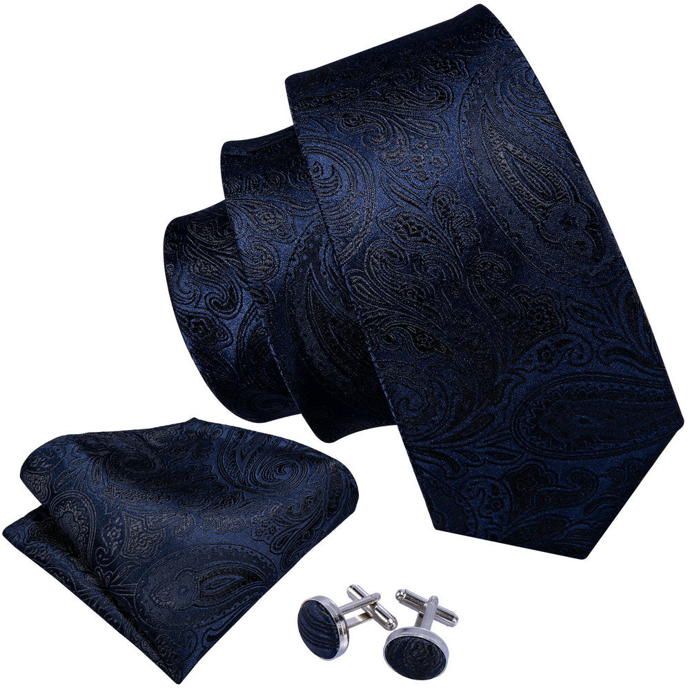 Datk blue formal tie for wedding tie 