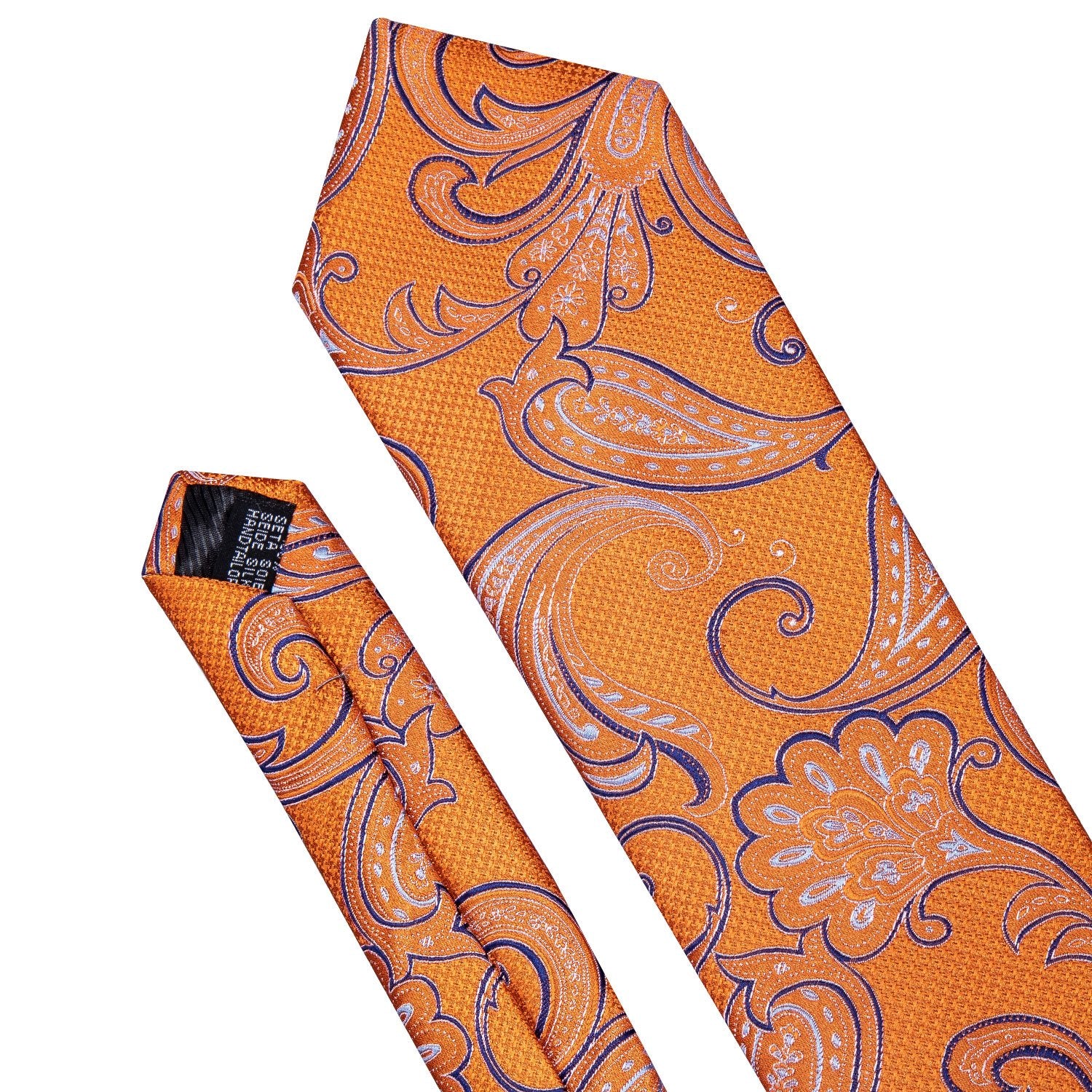 Orange floral tie