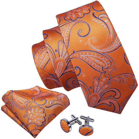orange and blue necktie