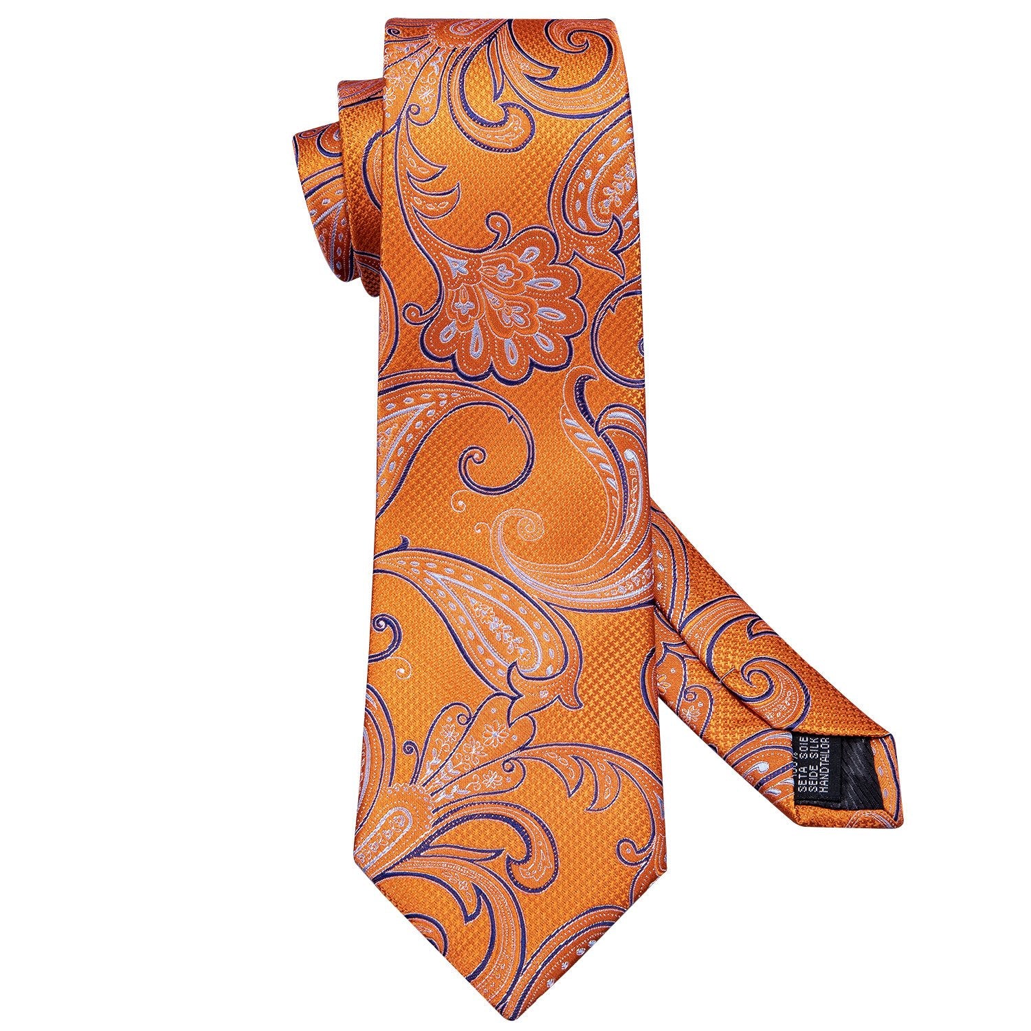 orange necktie mens