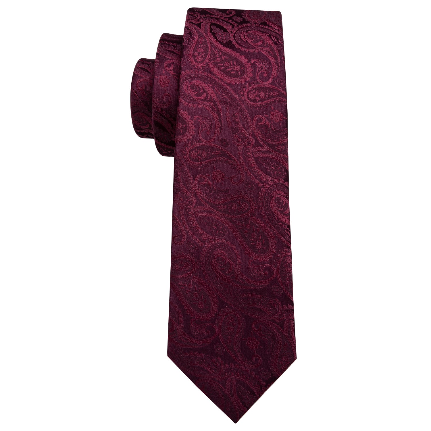 burgundy silk tie