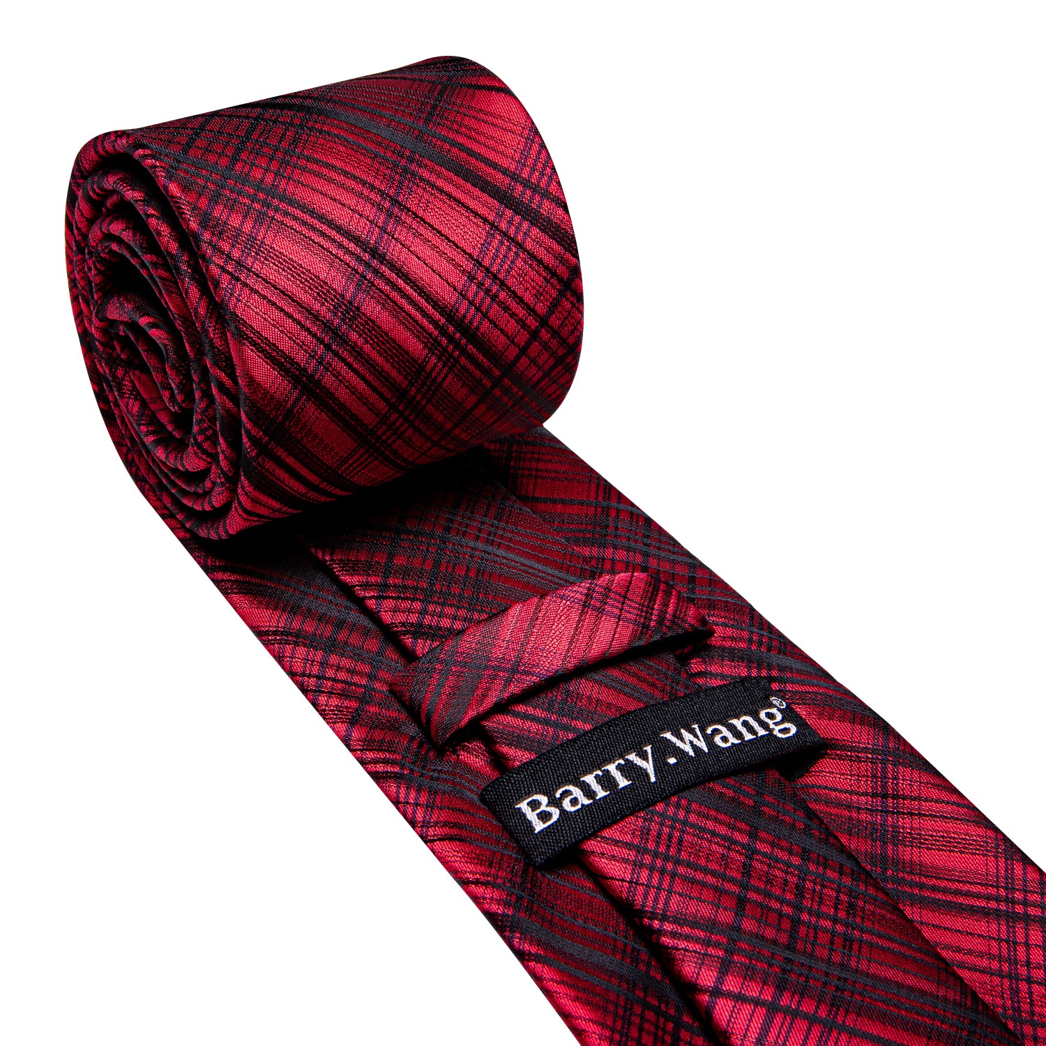 red tie man Red Black Striped Men Neckties Pocket Square Cufflinks Set