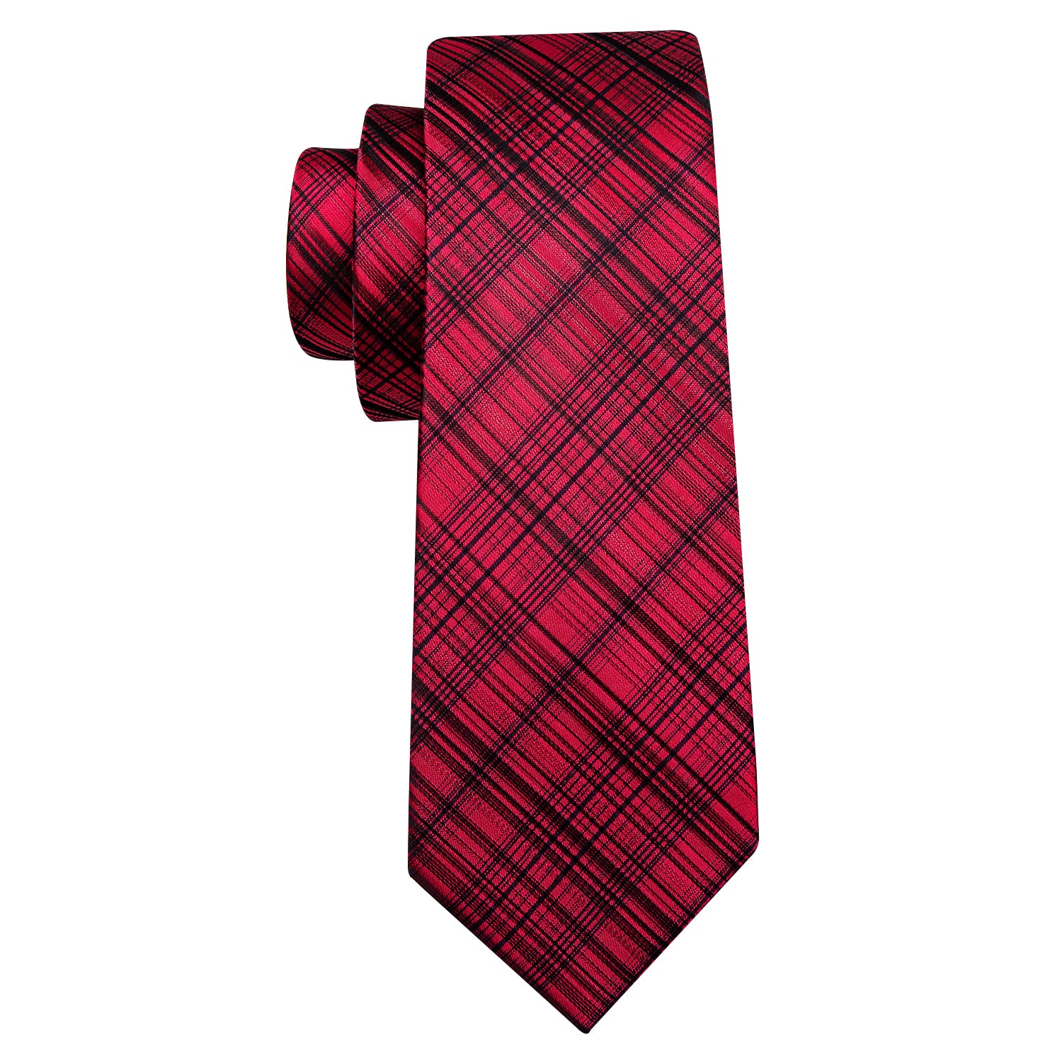 red pattern tie