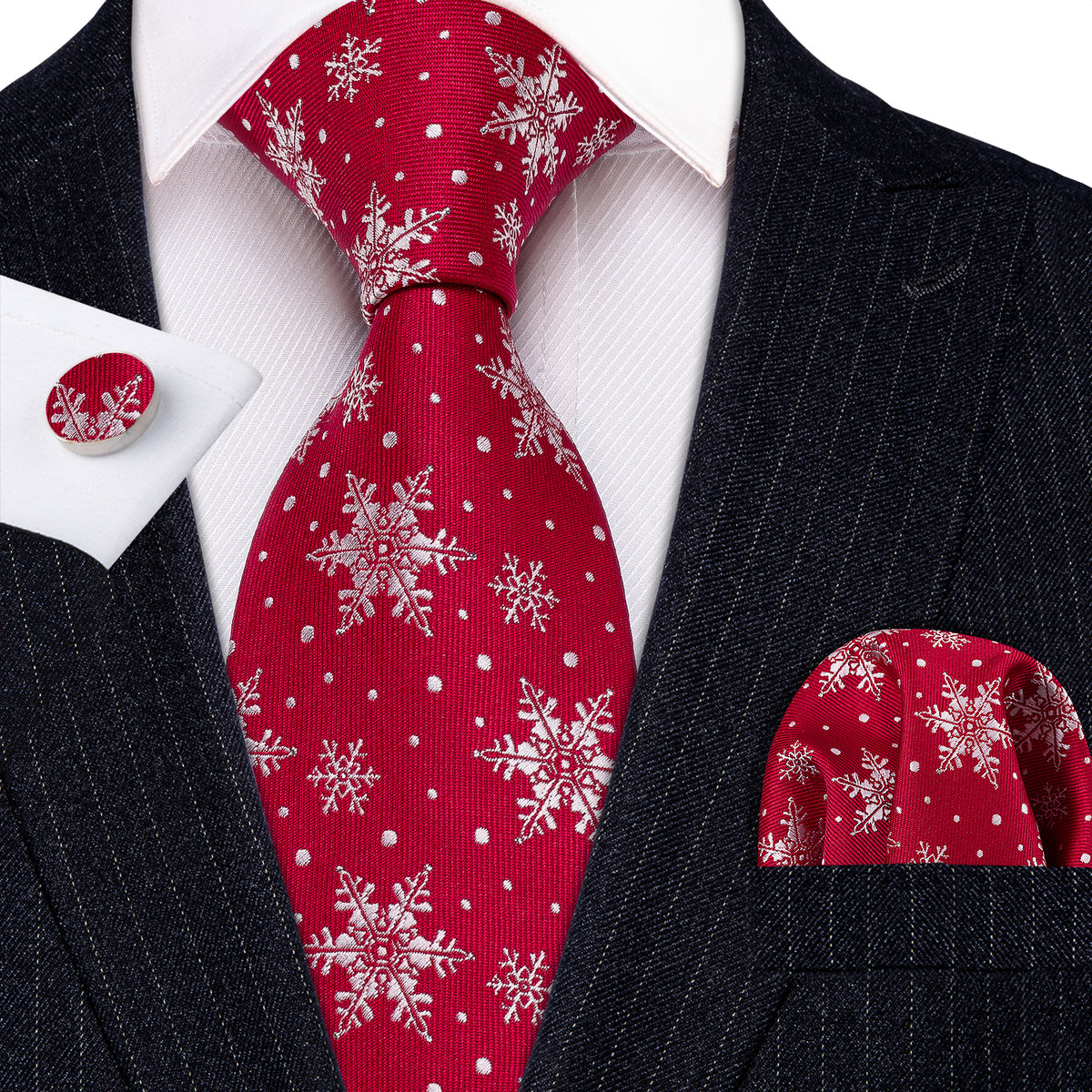 red designer tie