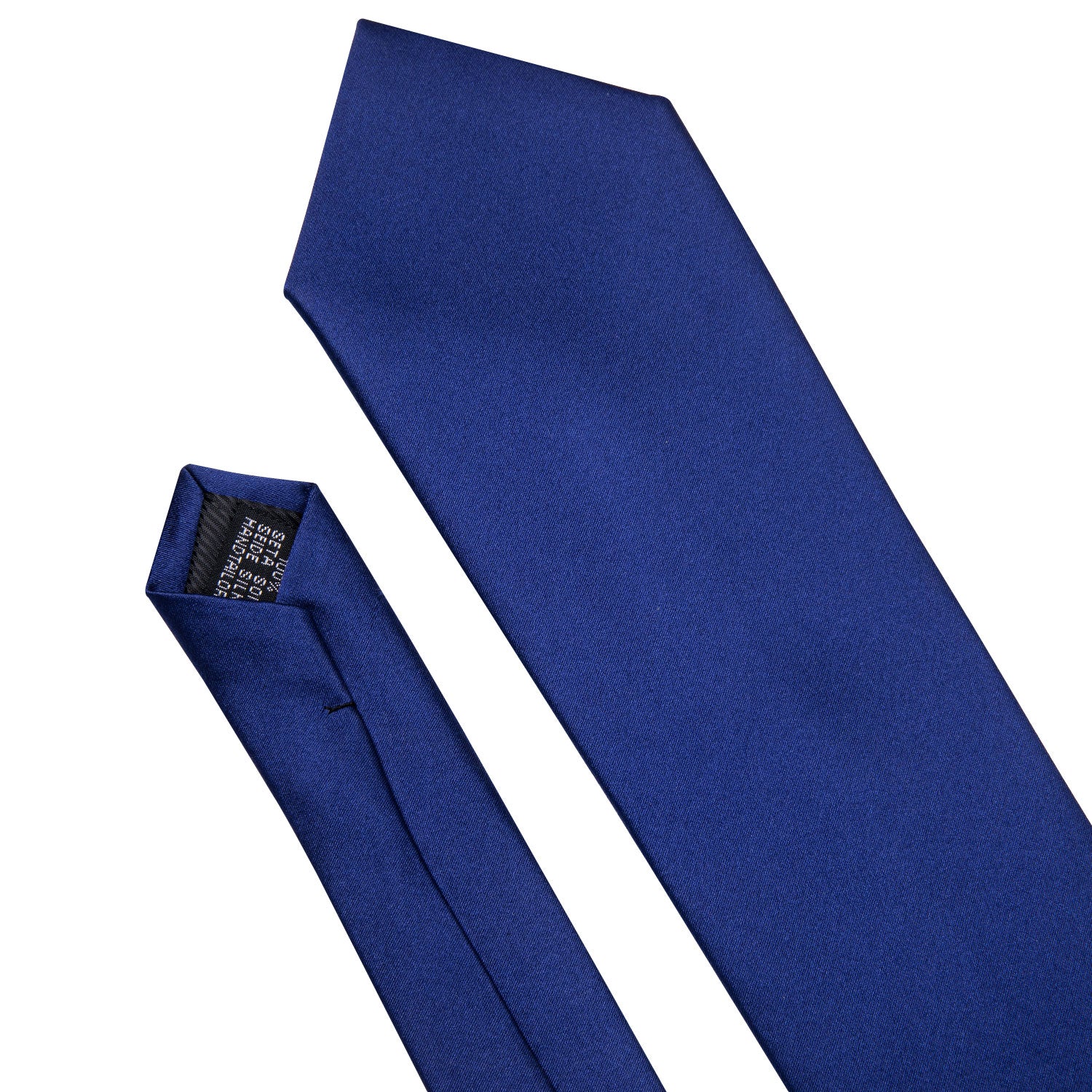 Barry.wang Blue Tie Solid Silk Tie Hanky Cufflinks Set Classic Hot