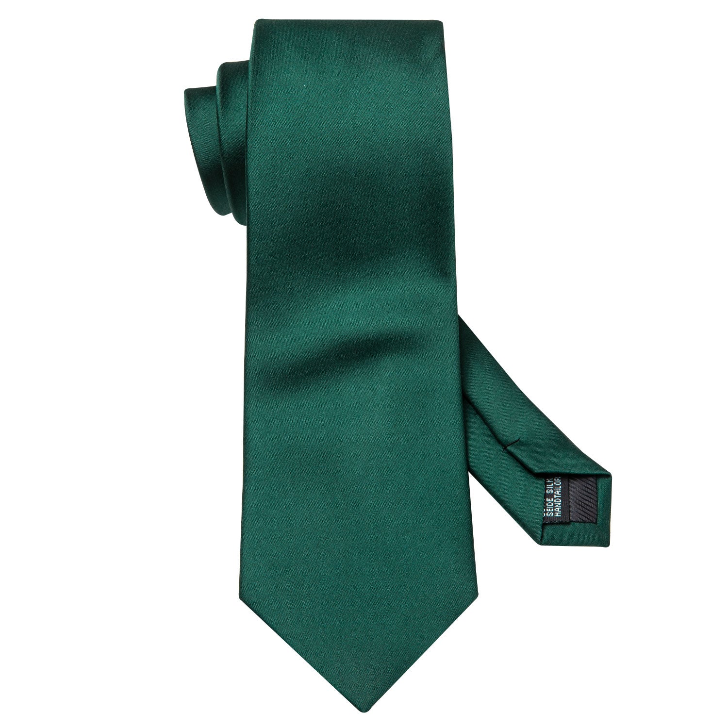 Barry Wang Green Tie Silk Men's Tie Pocket Square Cufflinks Set