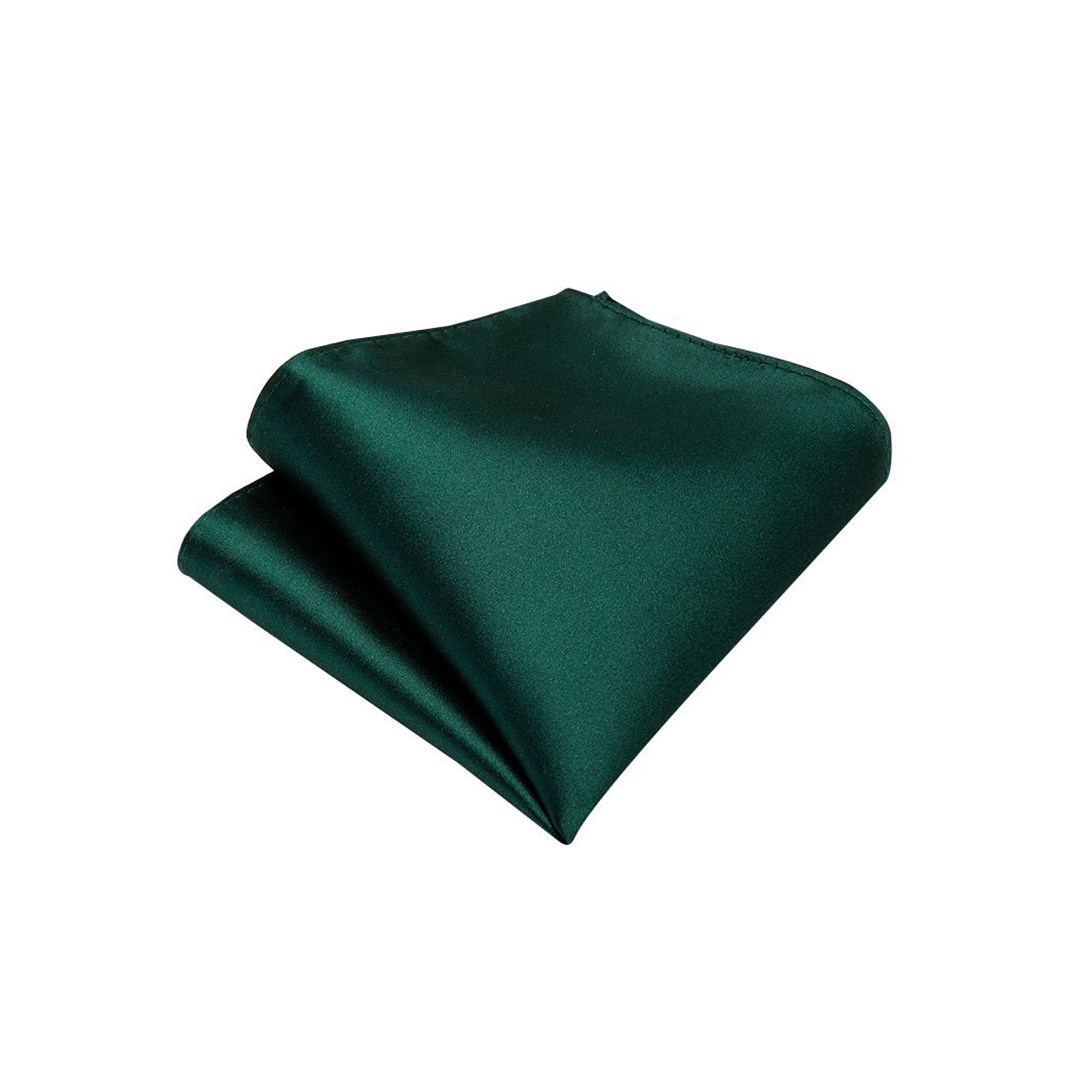 Green Solid Silk Pocket Square