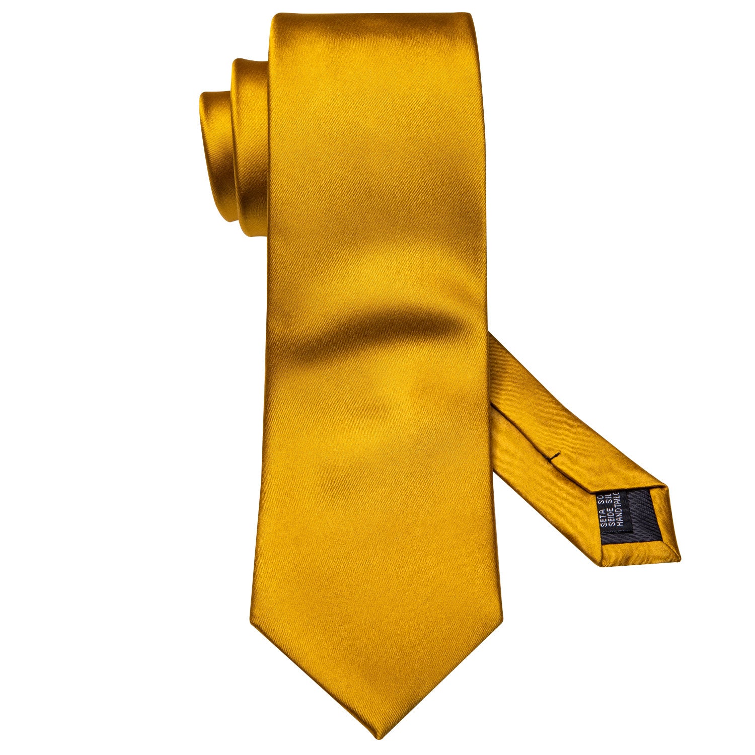 Gold Solid Tie Hanky Cufflinks Set