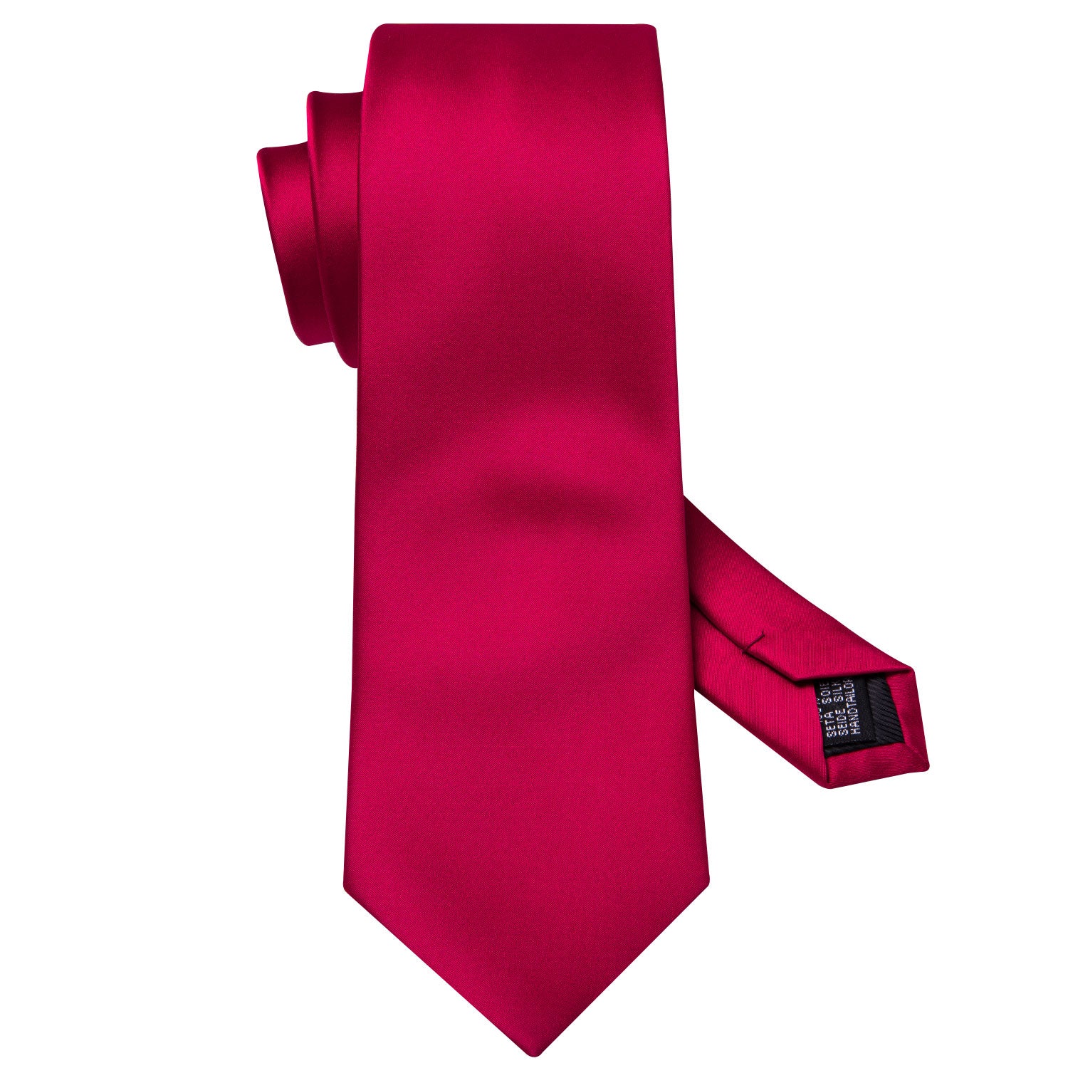 Solid Burgundy Necktie Handkerchief Cufflinks Set