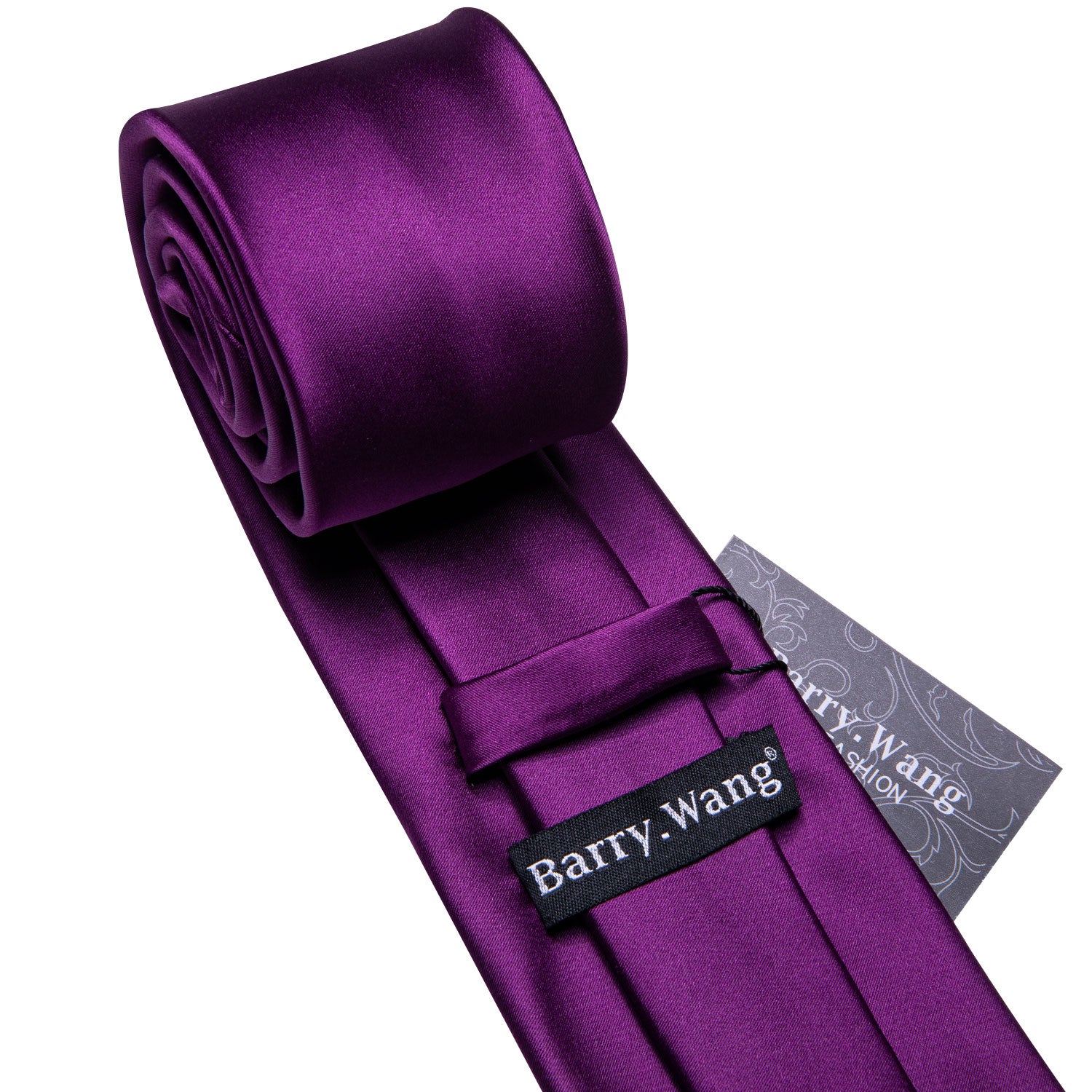 black purple satin tie