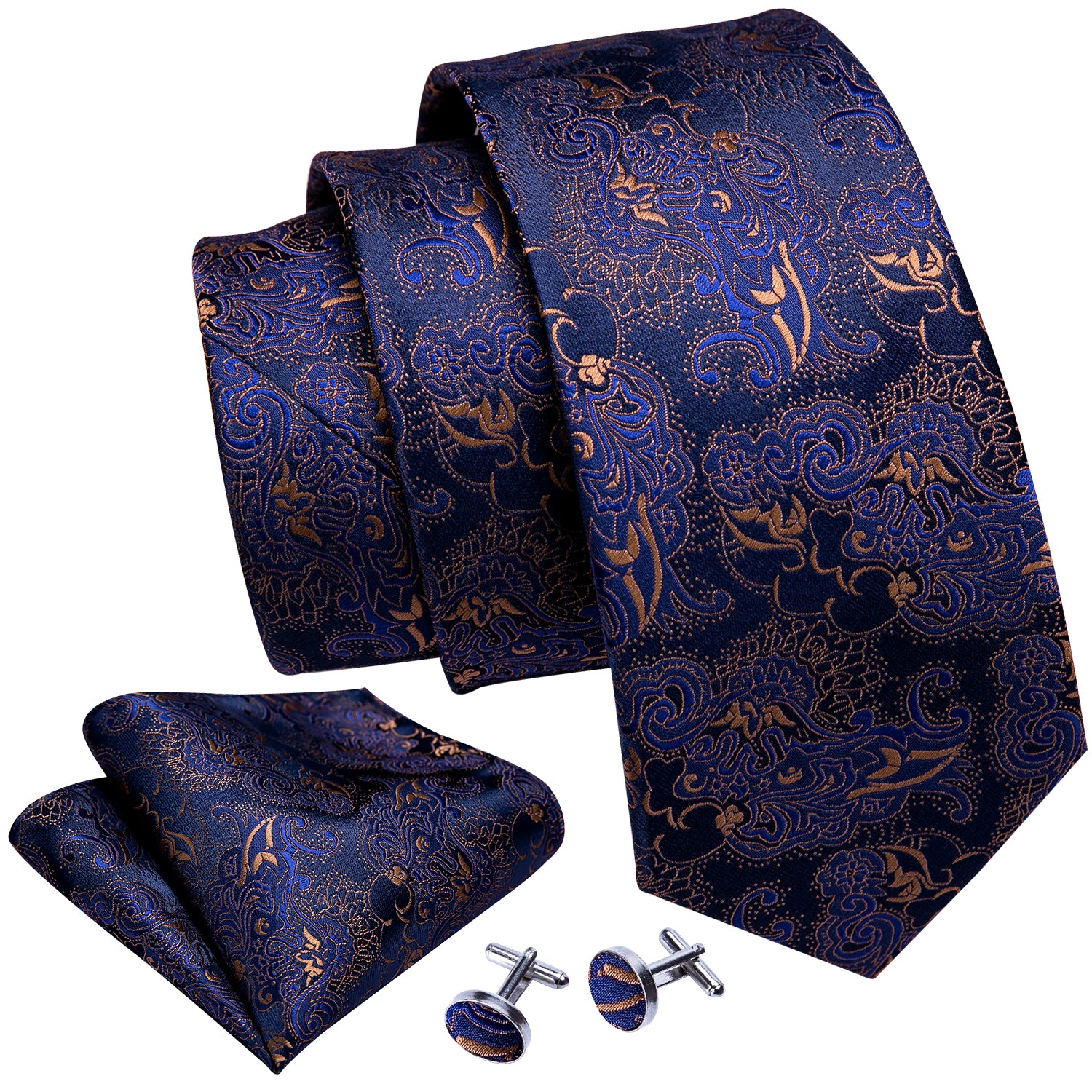 blue flower tie royal Blue Necktie 