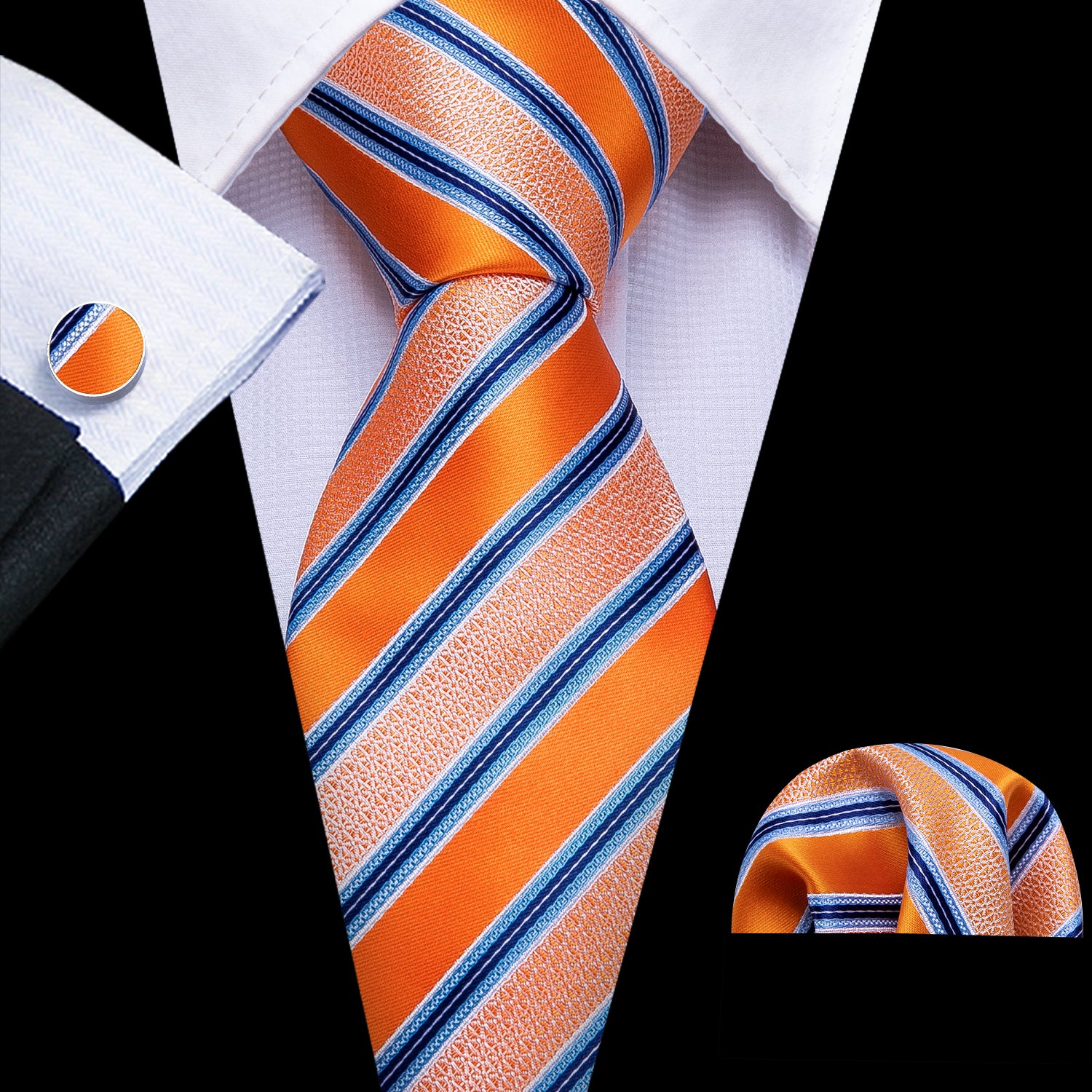 orange blue ties