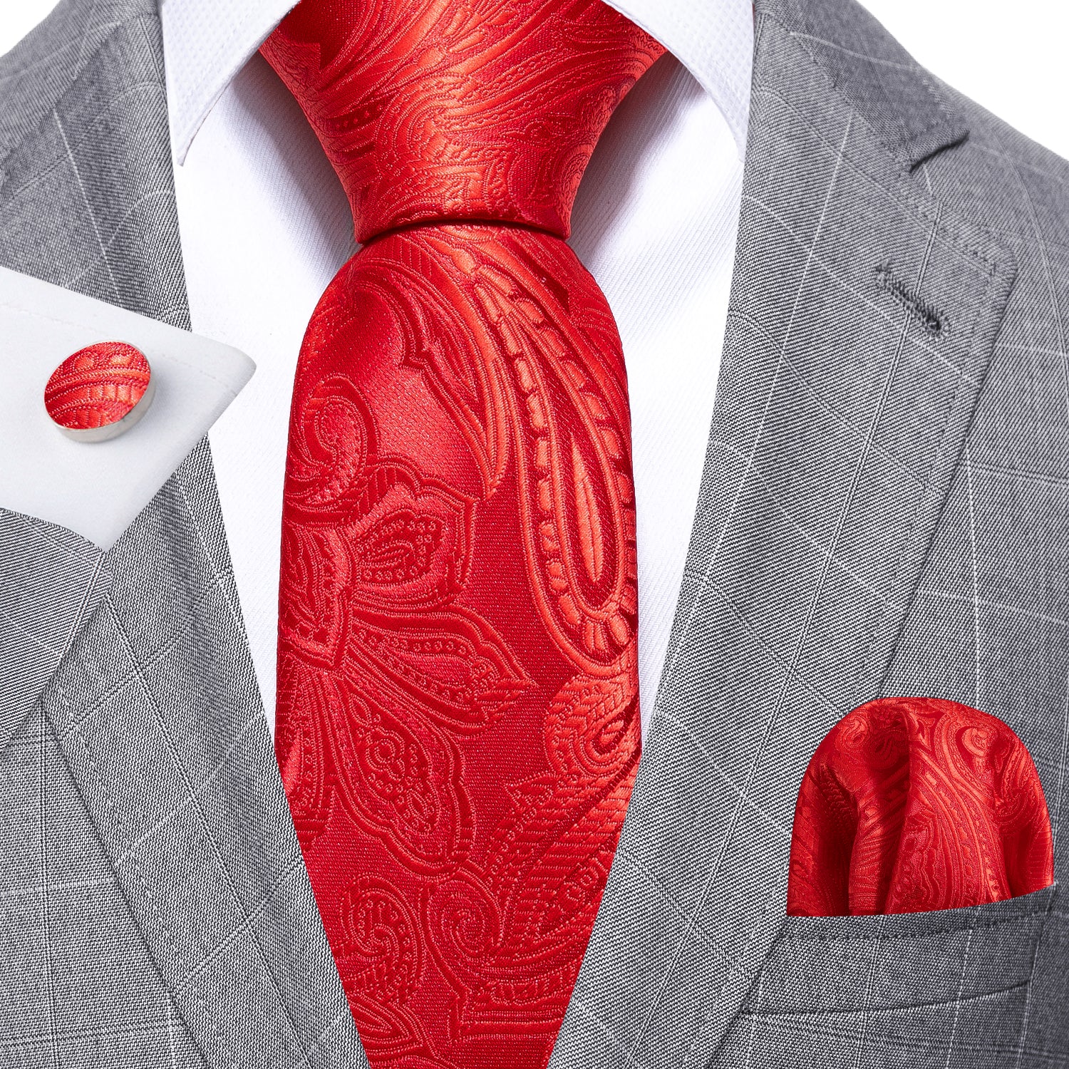 red tie white shirt grey suit  red ties near me