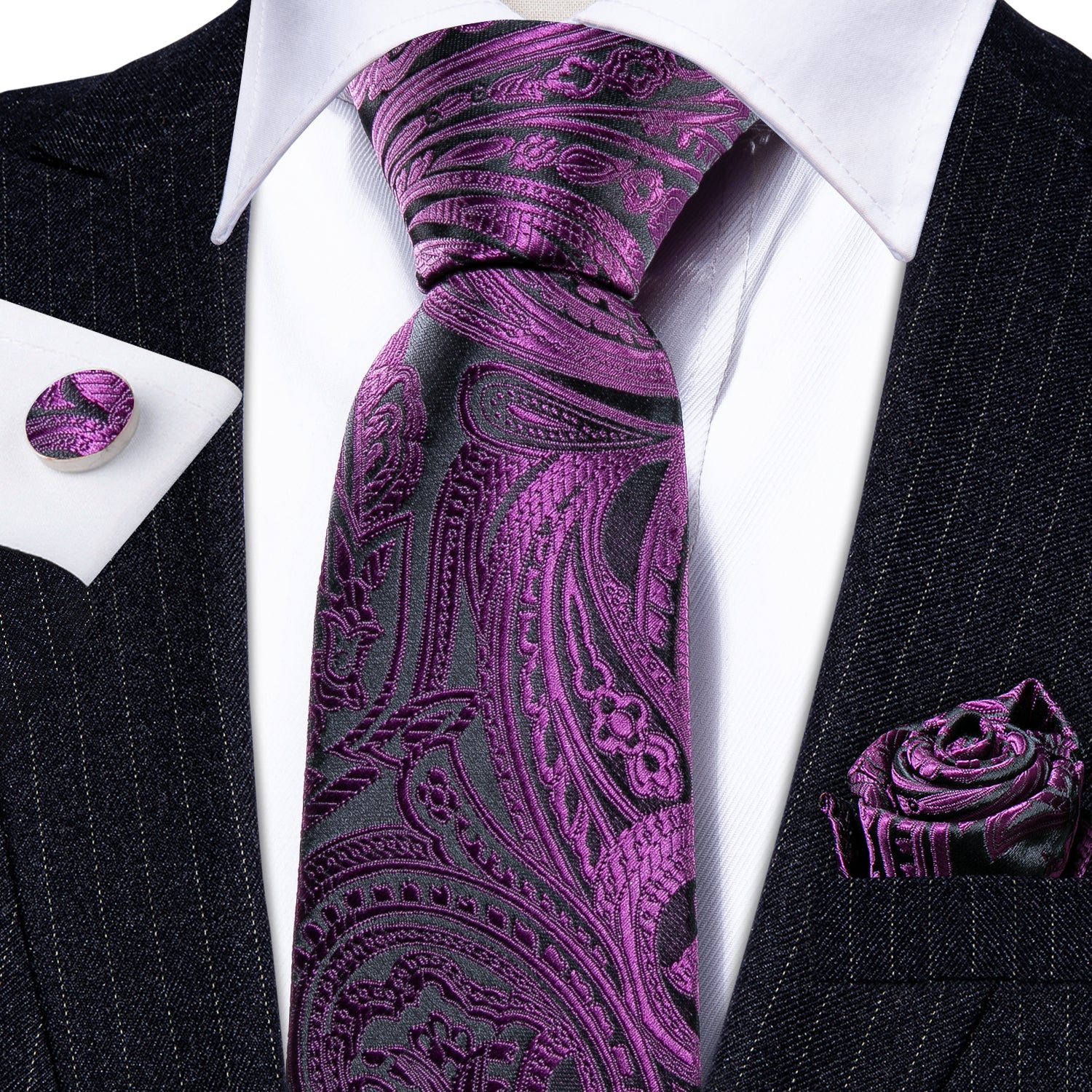 mens silk purple  necktie