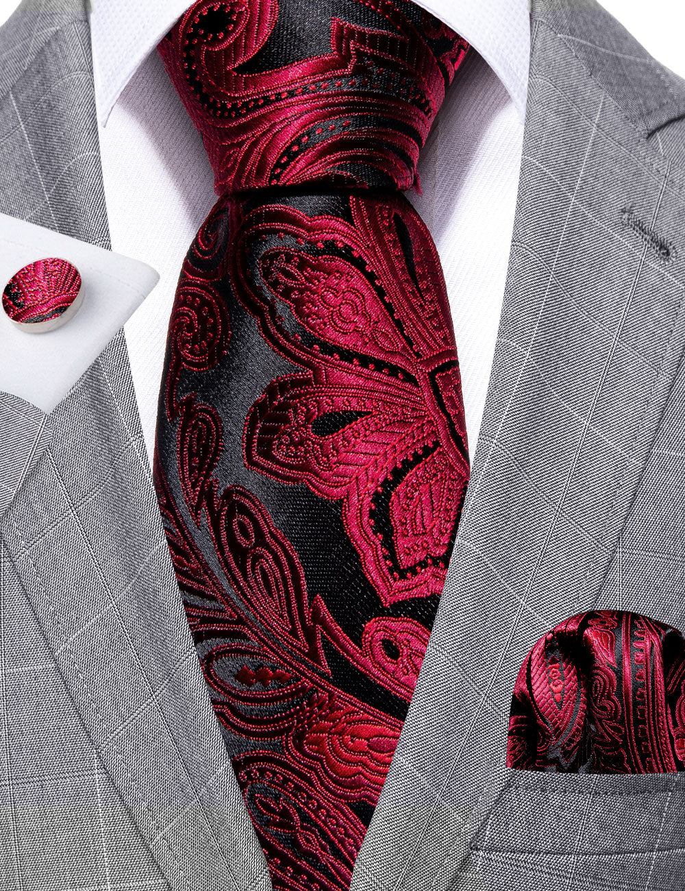 red tie for men
