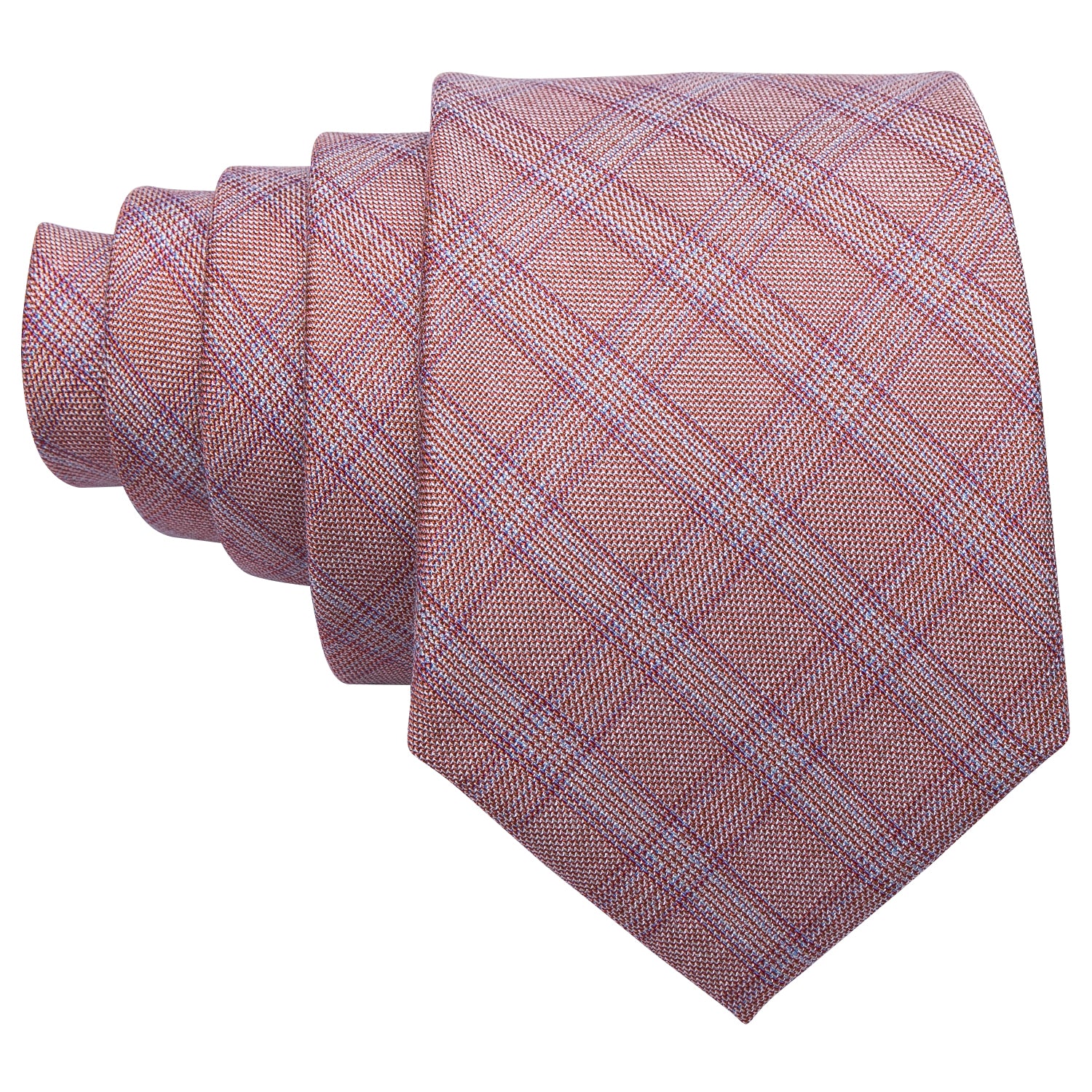 Luxury Pink Plaid Single Tie
