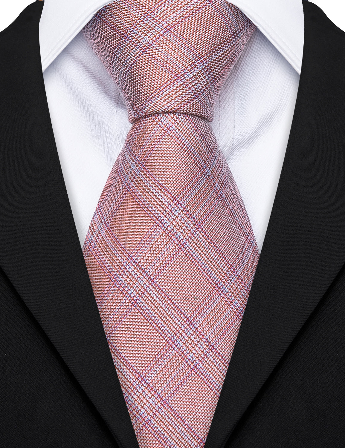 Luxury Pink Plaid Single Tie