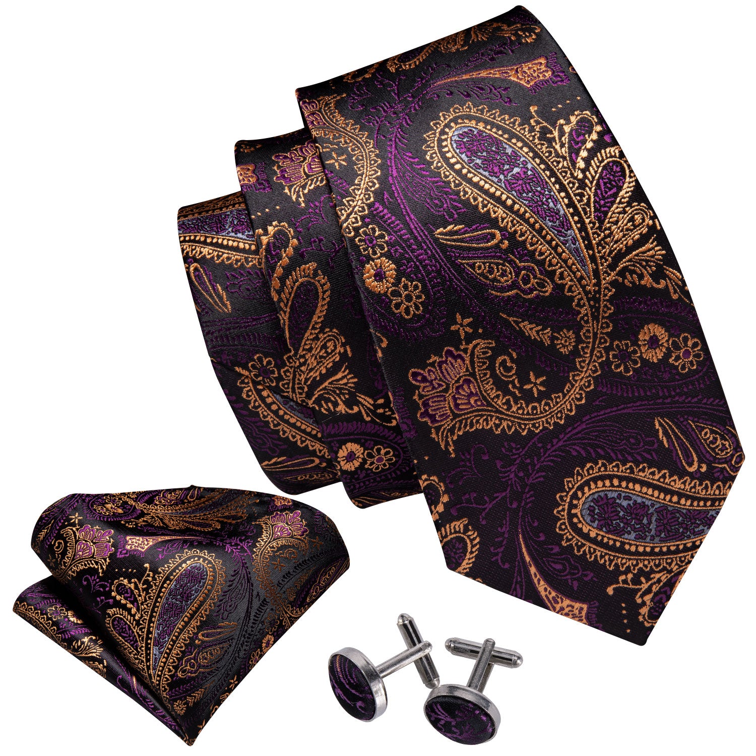 purple and gold necktie