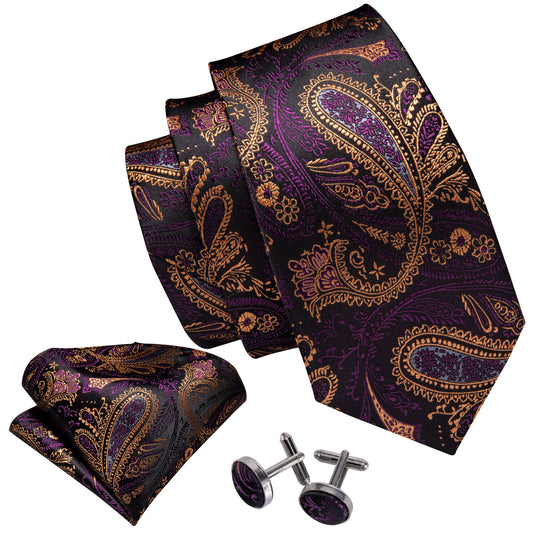 purple and gold necktie