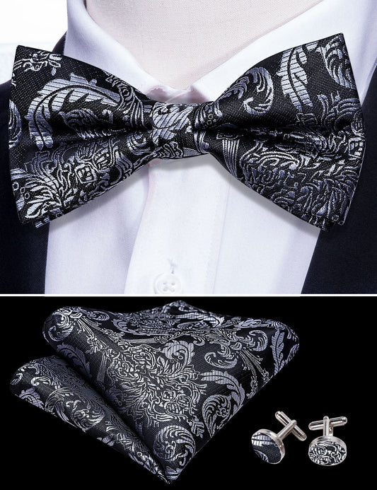 silver bow ties