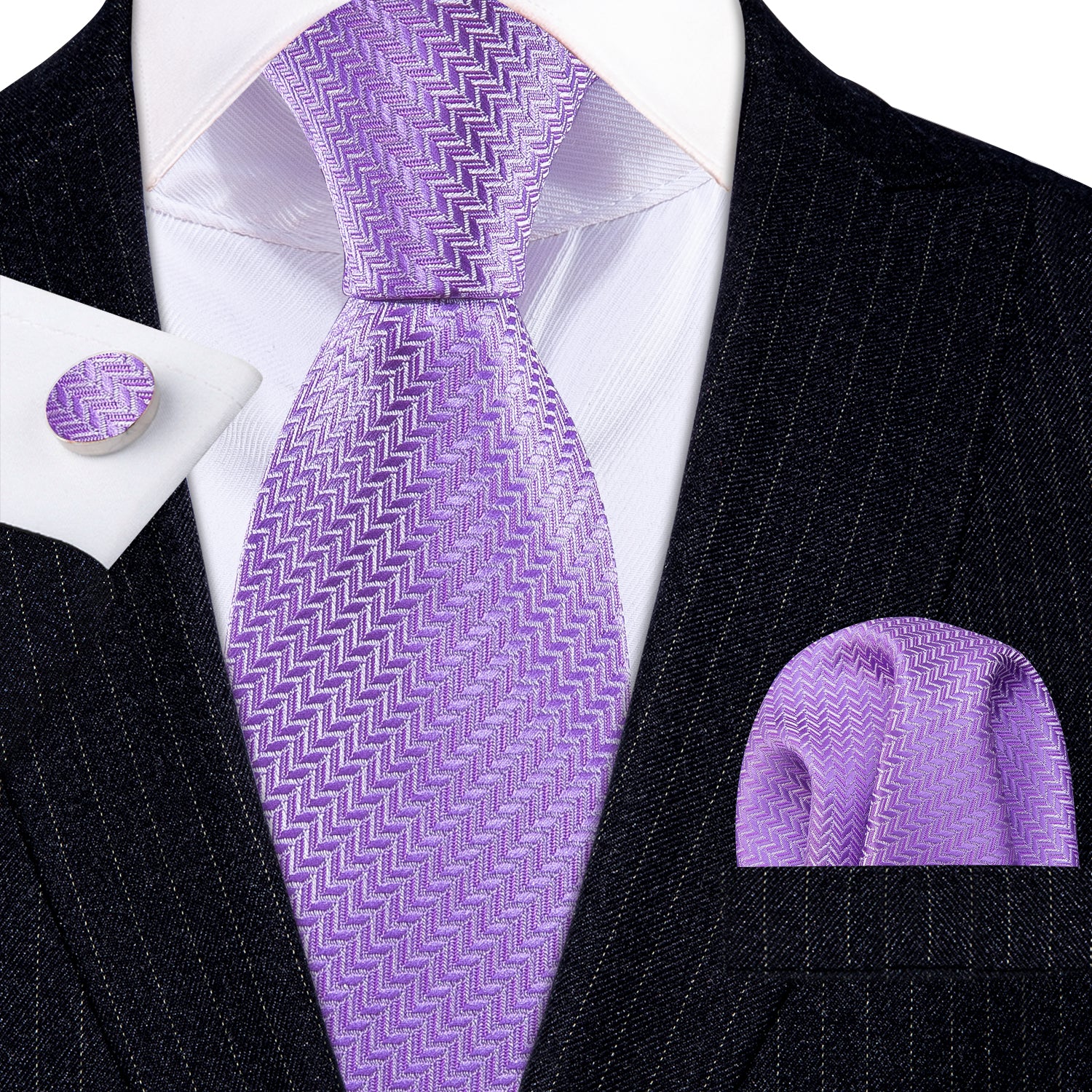 Purple mauve paisley tie