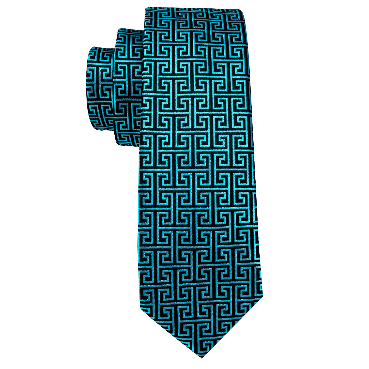 Green Novelty Silk Tie Handkerchief Cufflinks Set